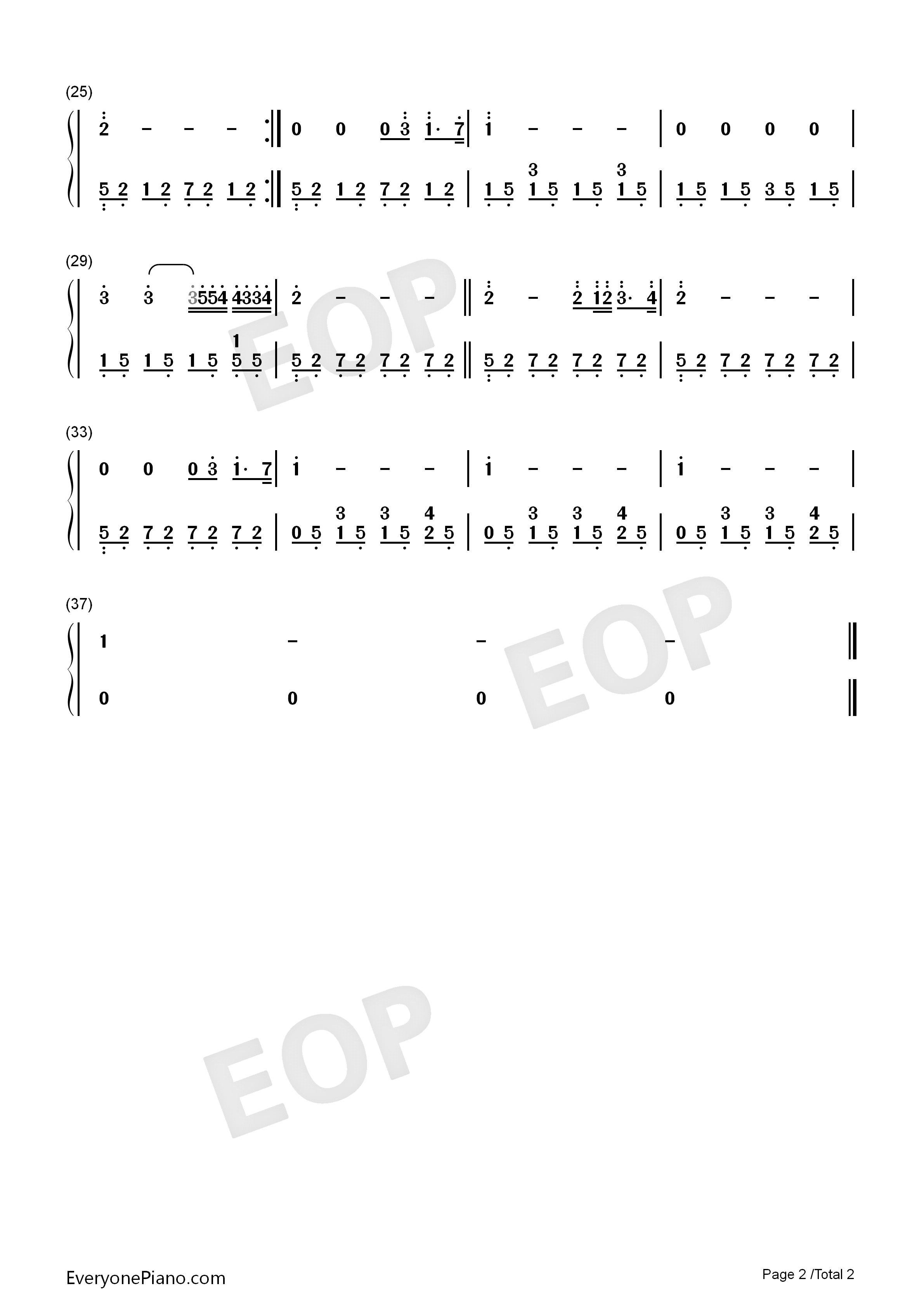 Love_is_blue钢琴简谱_未知演唱