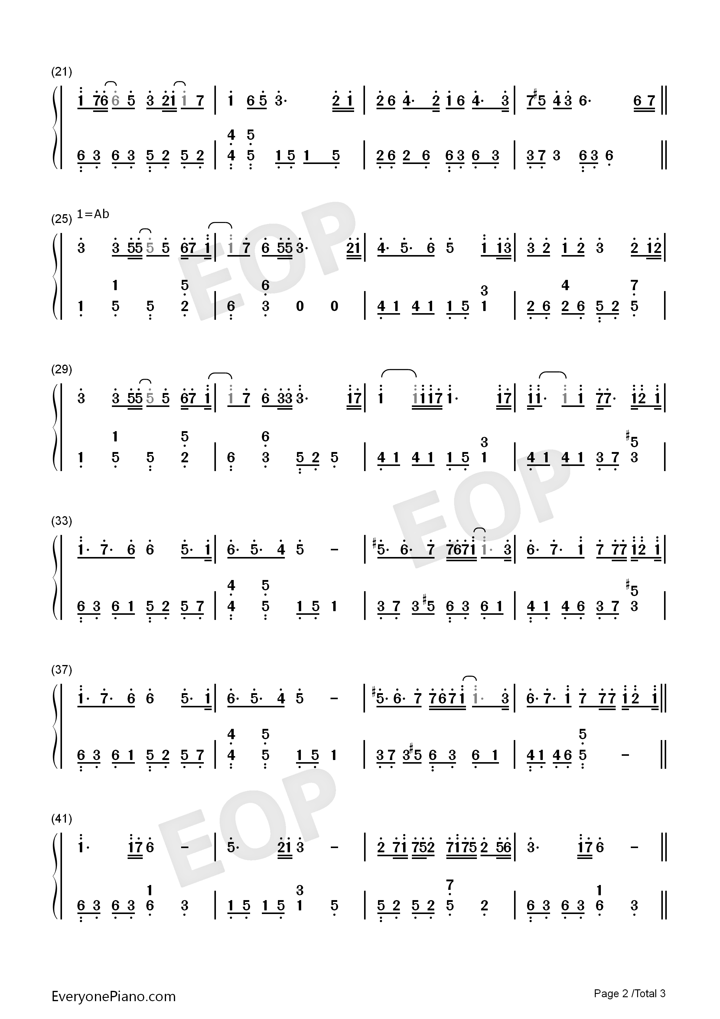 最初的梦想钢琴简谱_范玮琪演唱