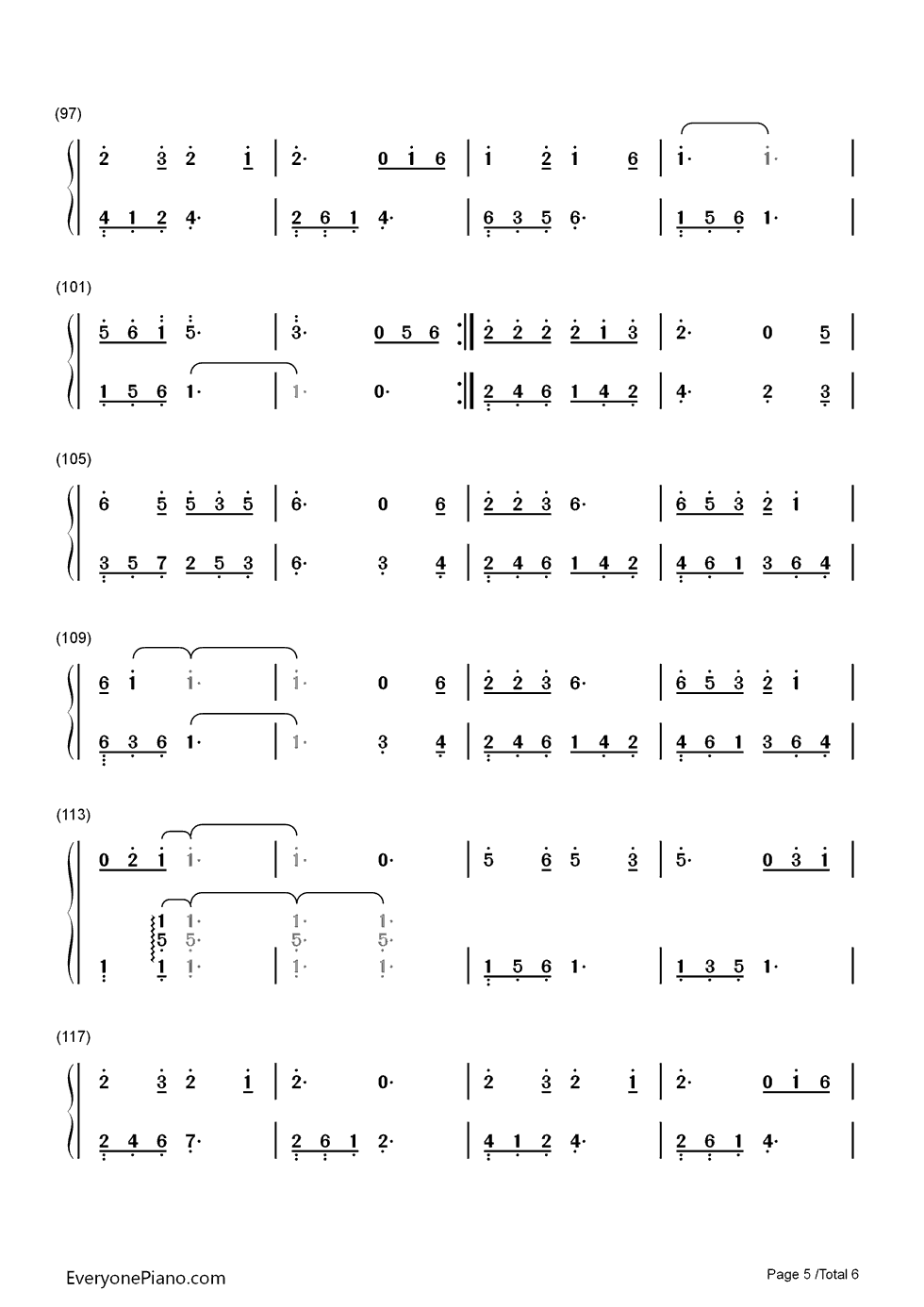 另一个自己钢琴简谱_何炅演唱