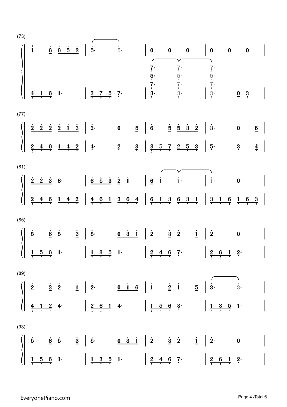 另一个自己钢琴简谱_何炅演唱