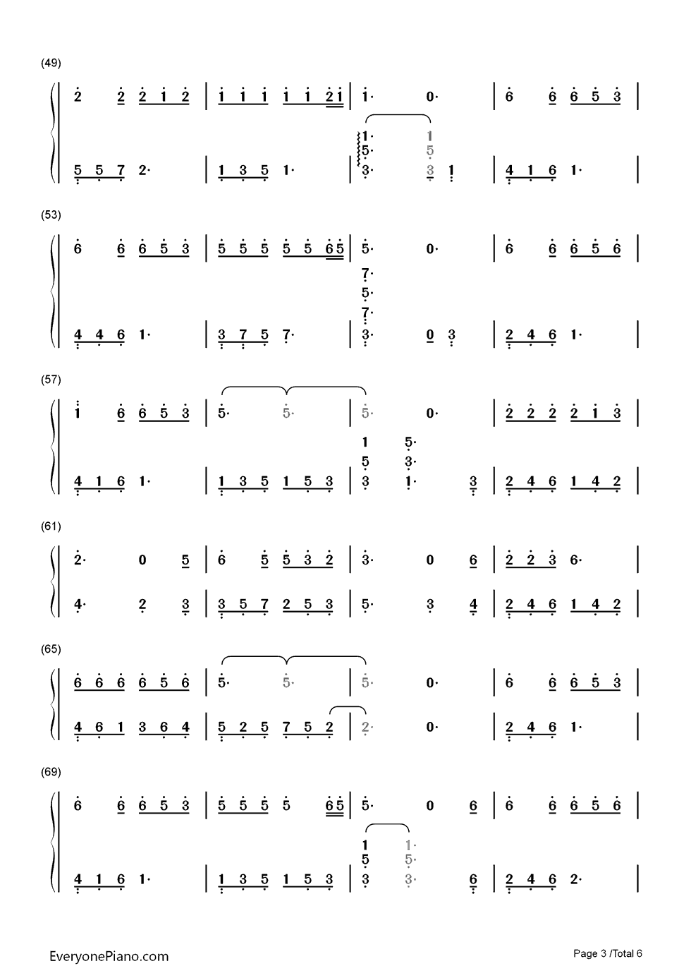 另一个自己钢琴简谱_何炅演唱