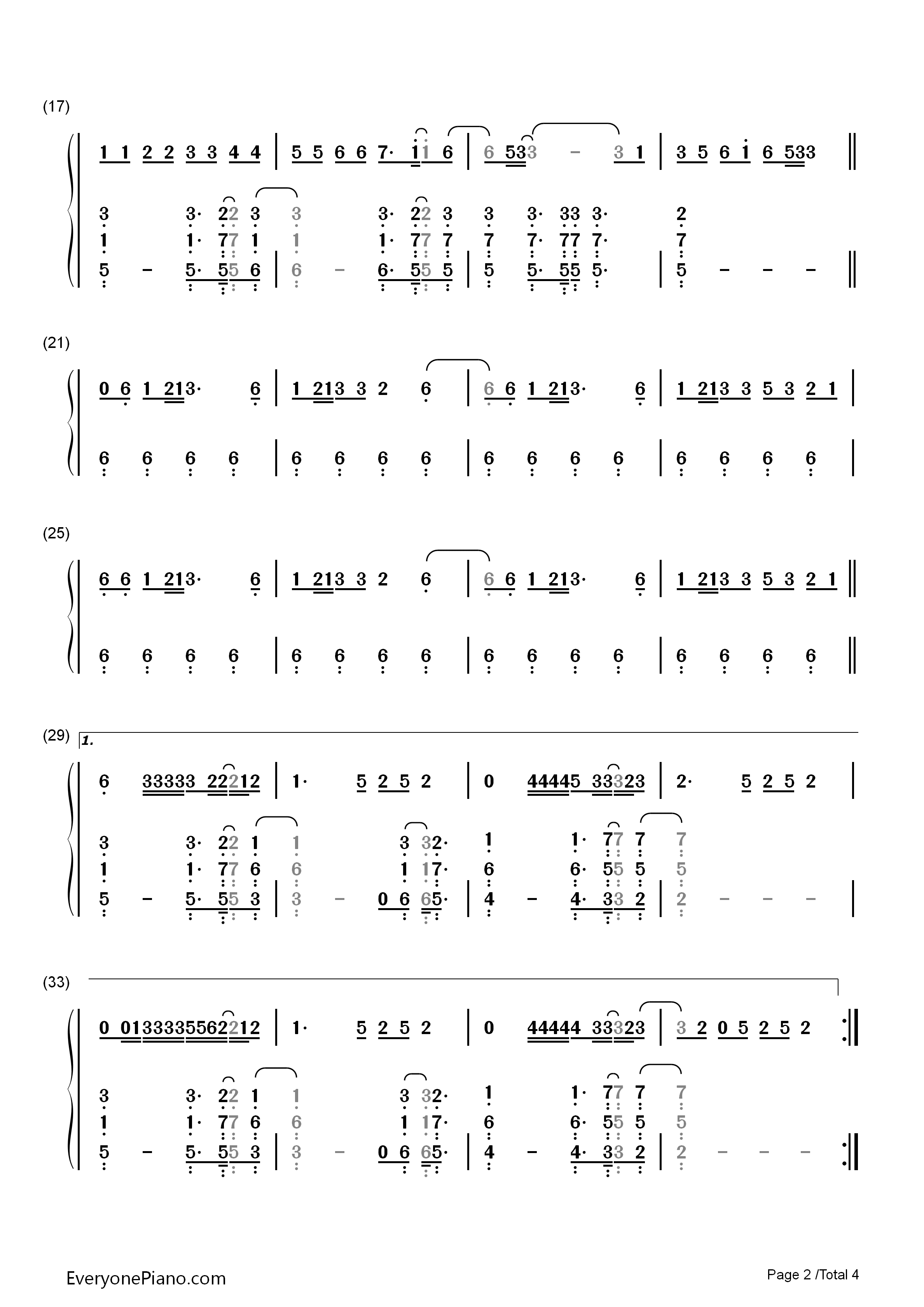Nobody_Love钢琴简谱_Tori_Kelly演唱