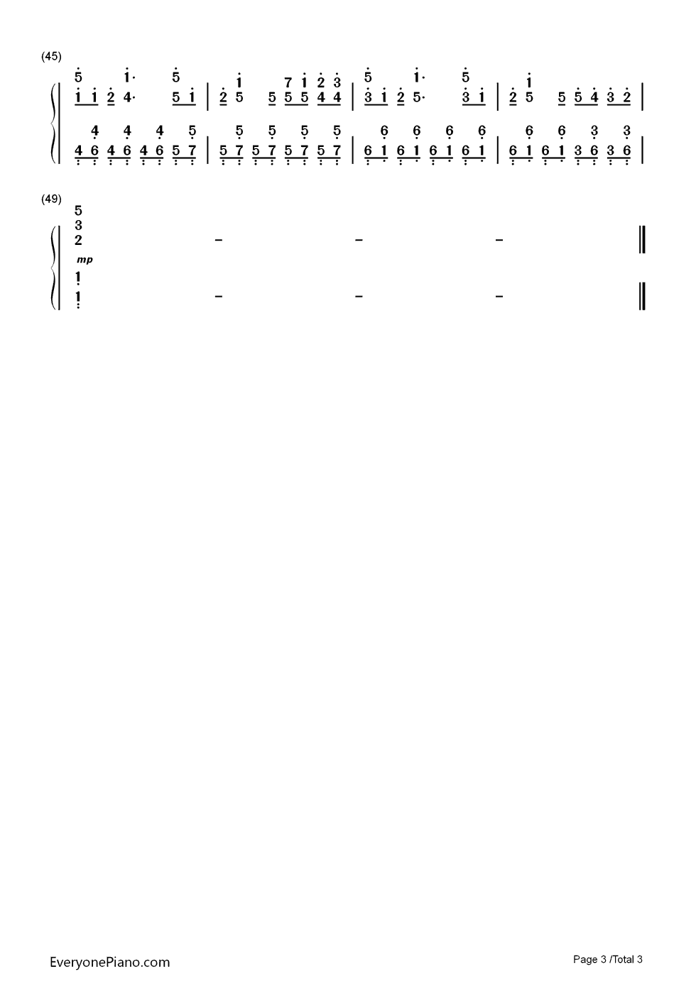 Territory钢琴简谱_荒川美穂&生田善子&山根希美演唱