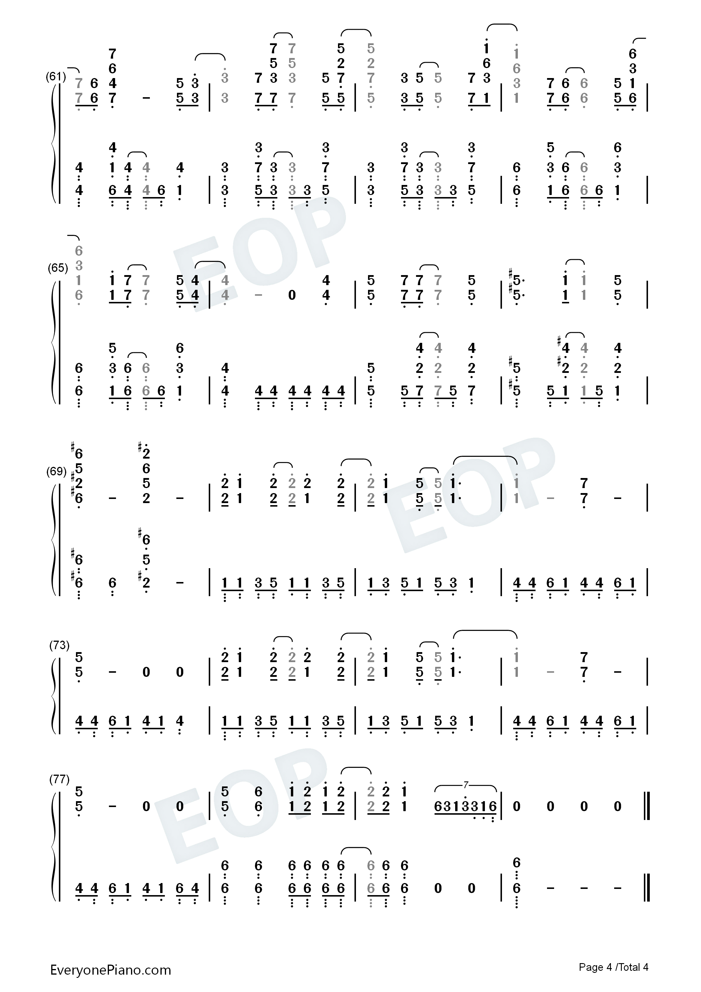 Hello_World钢琴简谱_Bump_of_Chicken演唱