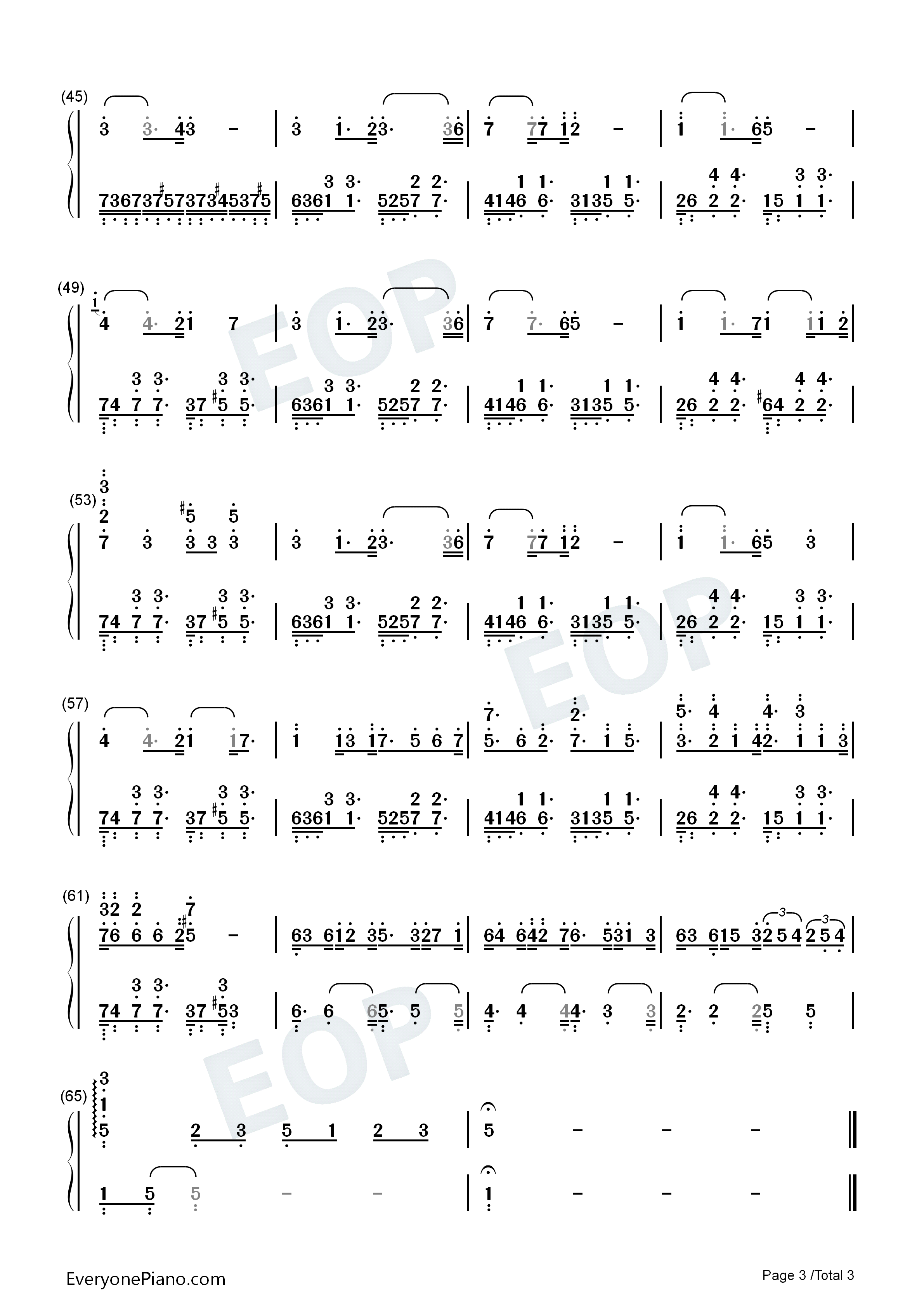 Suspenseful_Third_Day钢琴简谱_Kaeru_Underground演唱