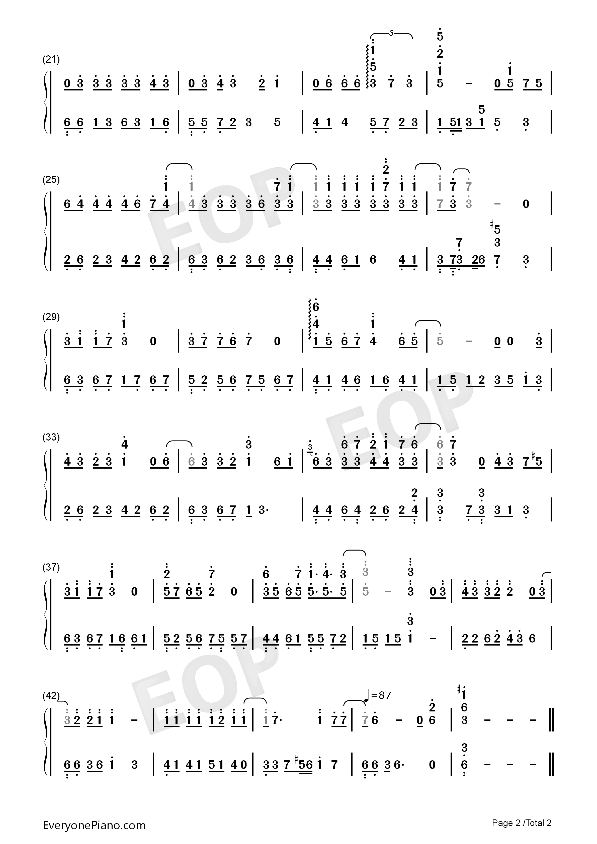 我的心好冷钢琴简谱_SARA演唱