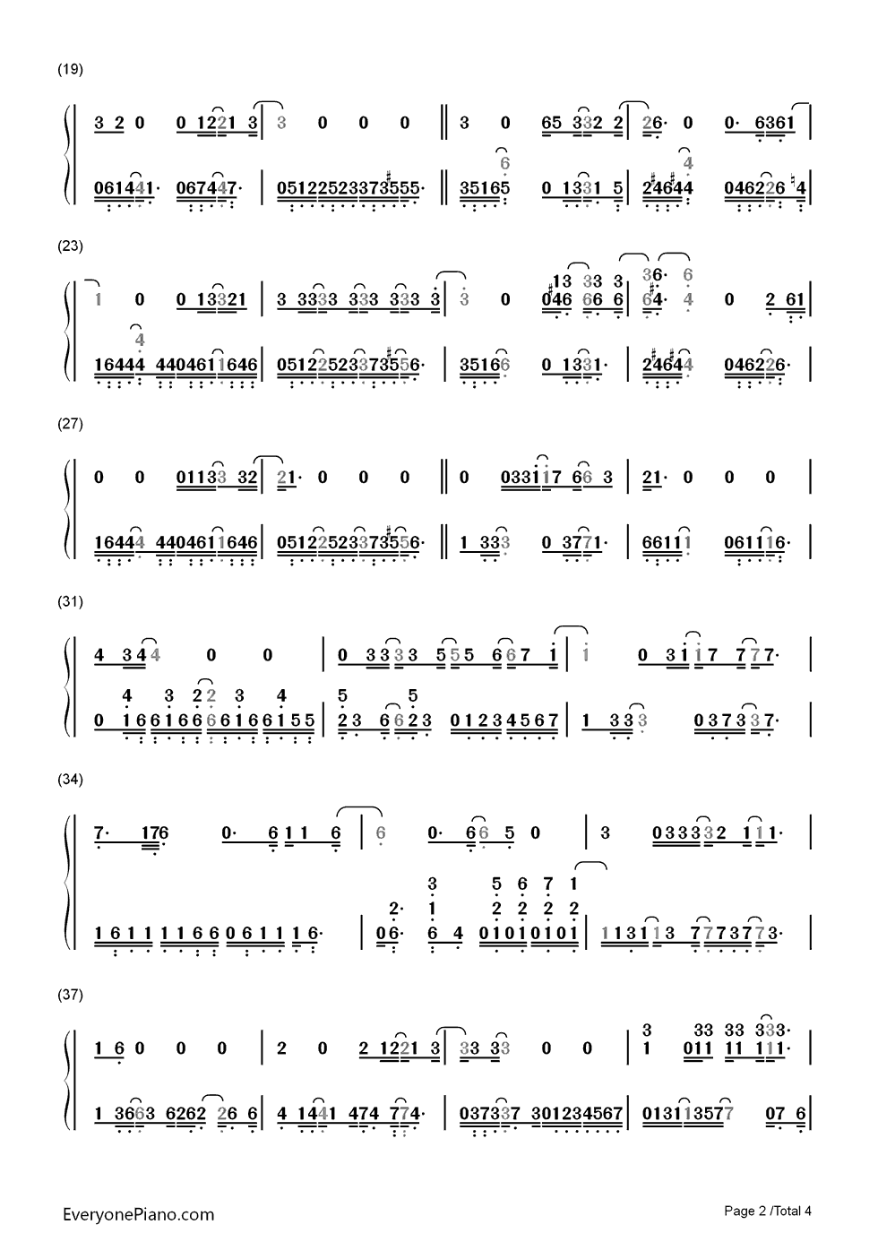 You钢琴简谱_Ten_Sharp演唱