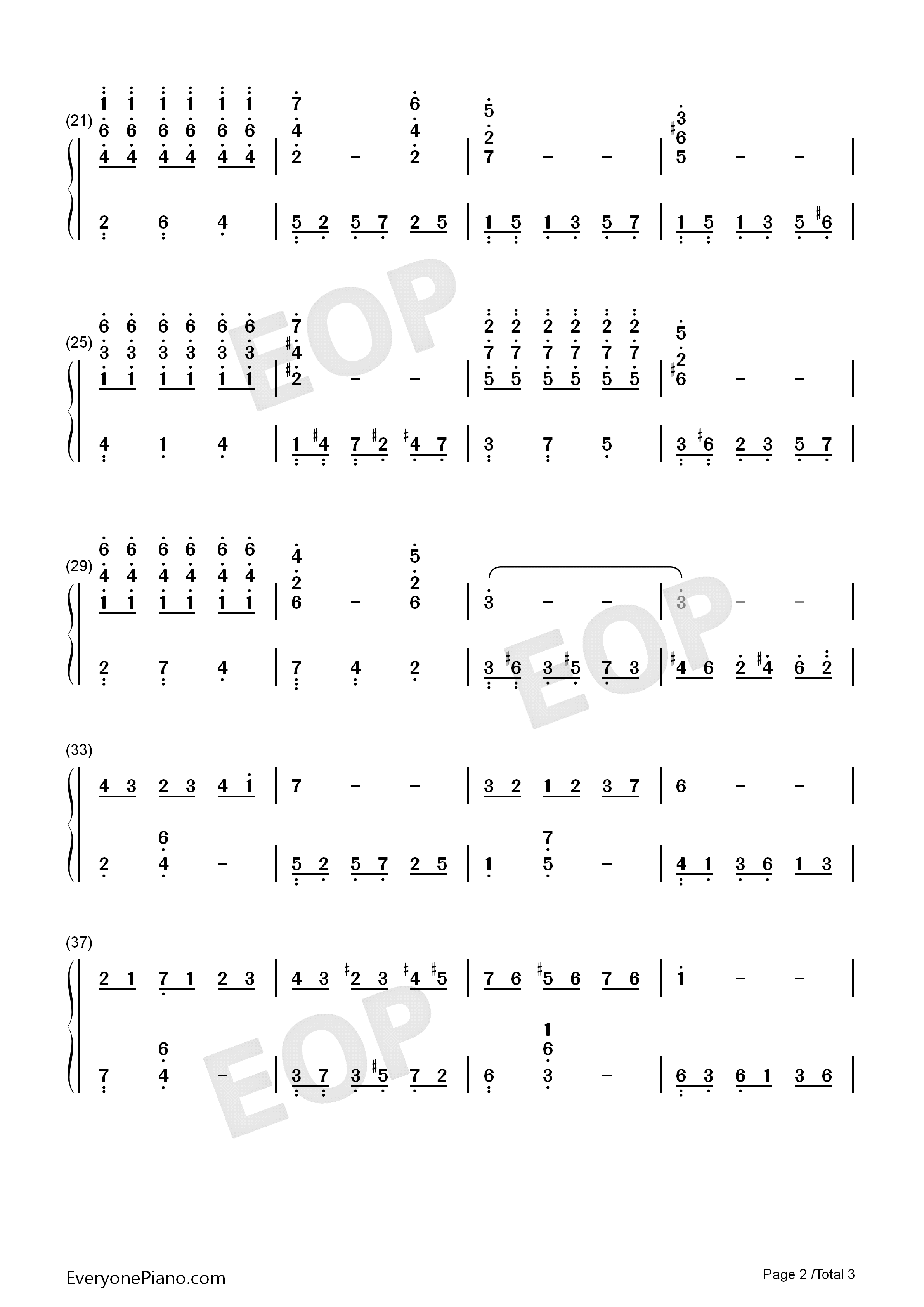 白色恋人钢琴简谱_Francis_Lai演唱