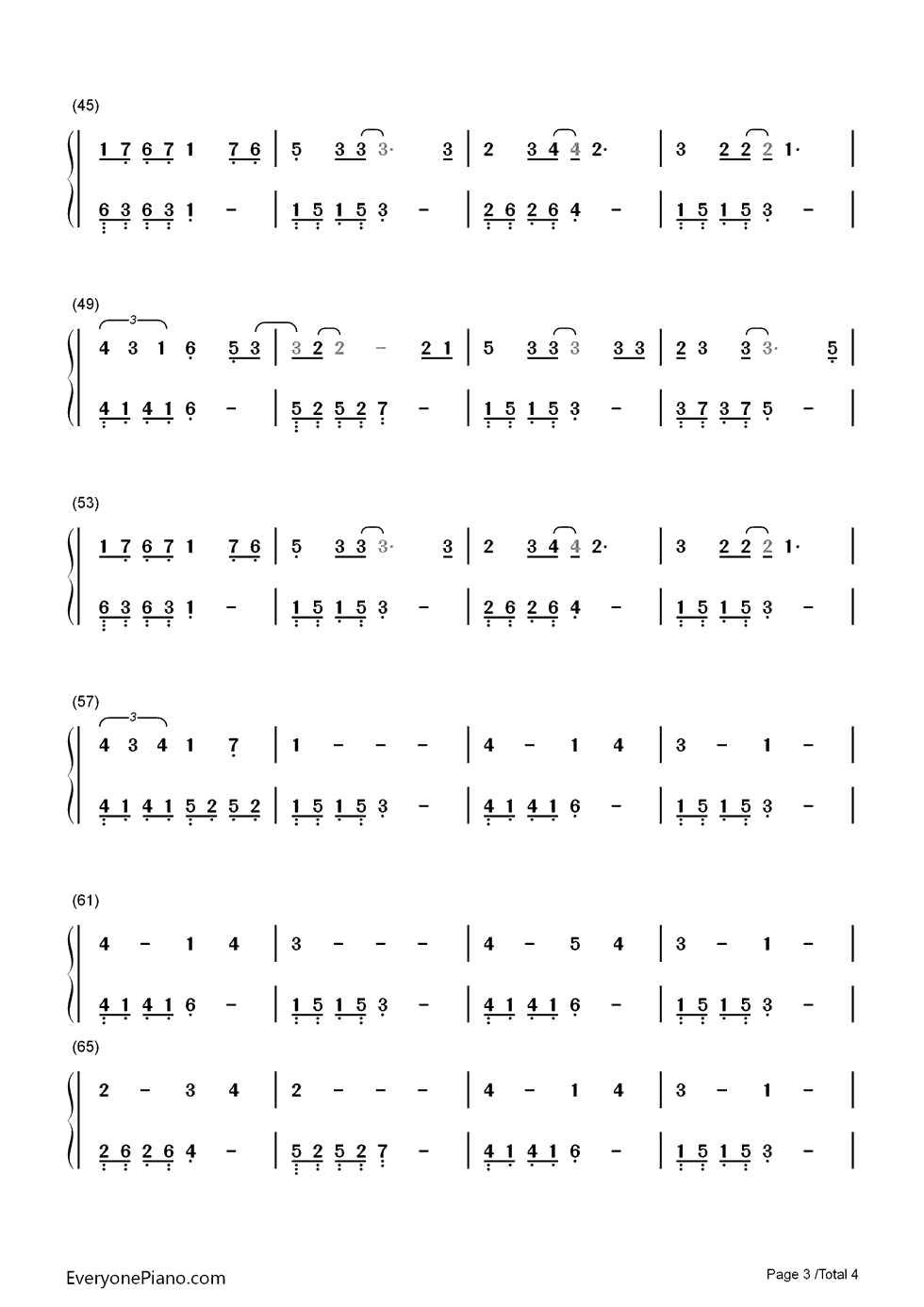 旋木钢琴简谱_王菲演唱