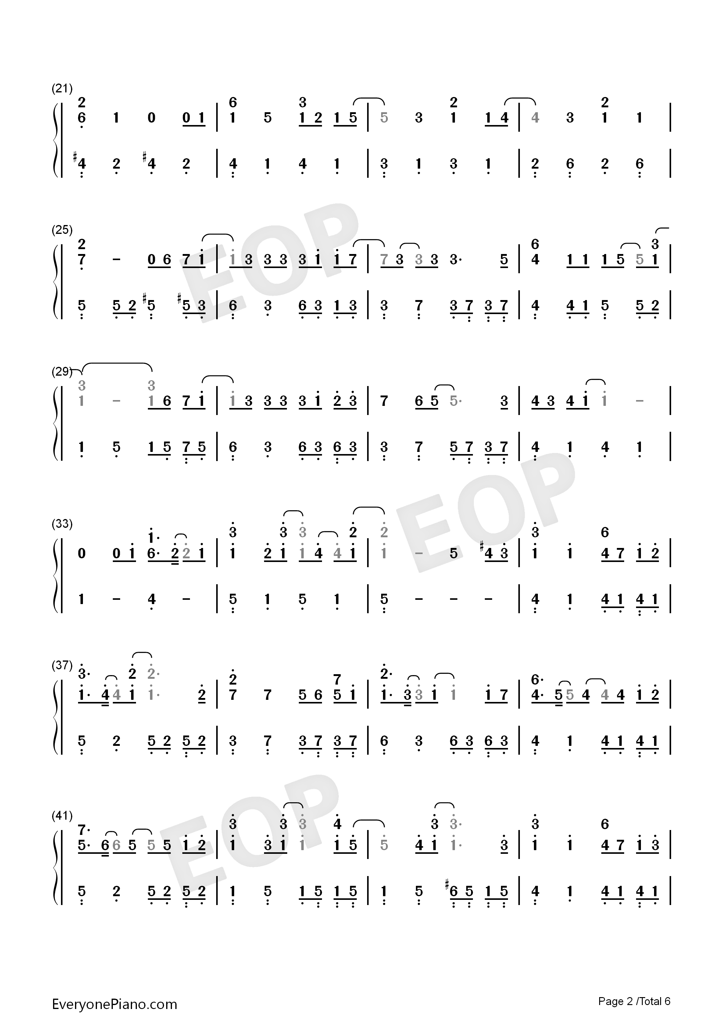 天梯钢琴简谱_C_AllStar演唱