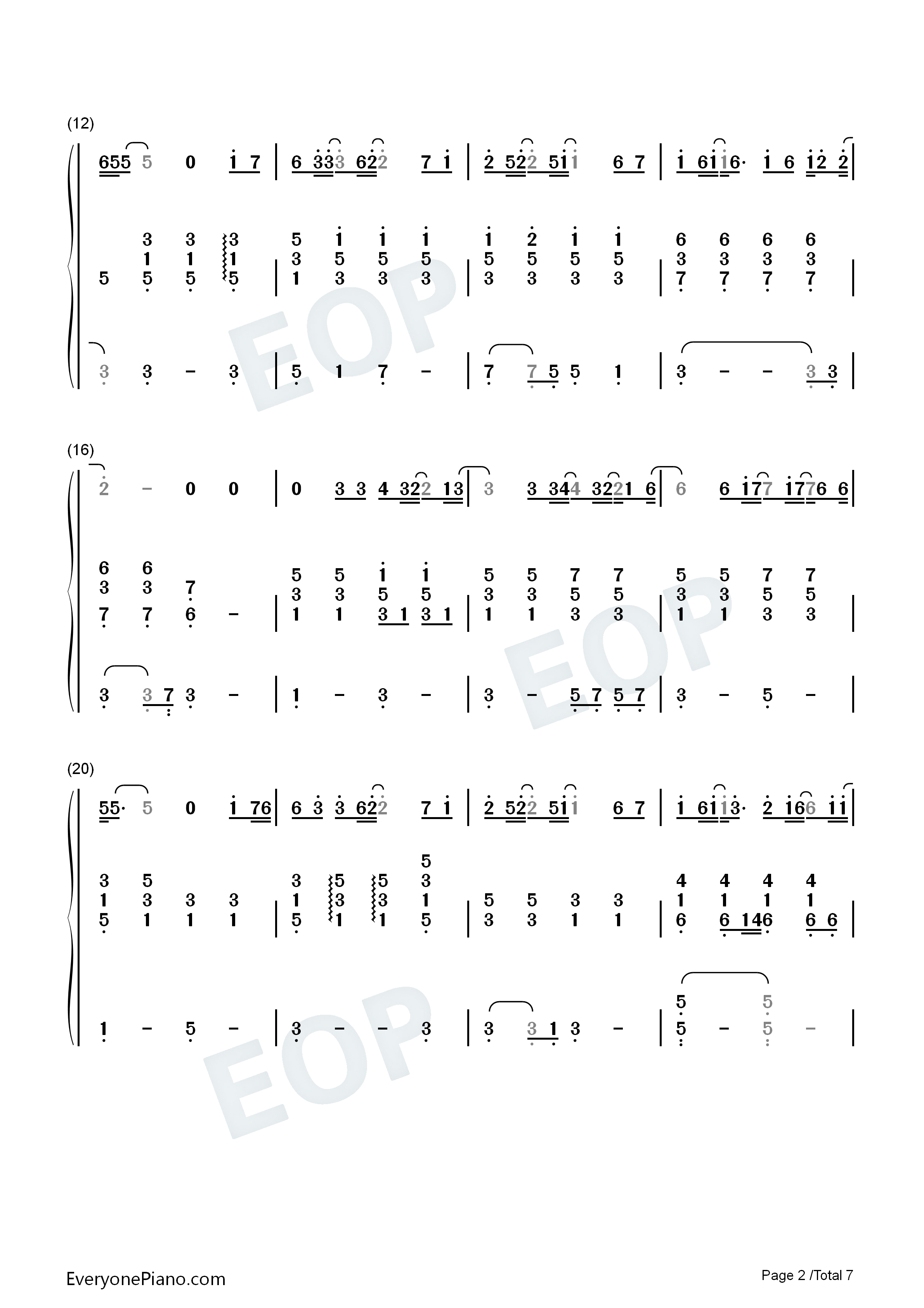 第一首情歌钢琴简谱_汪苏泷演唱