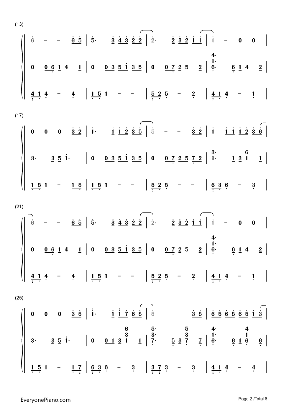 继续_钢琴简谱_刘若英__Angela_Aki演唱