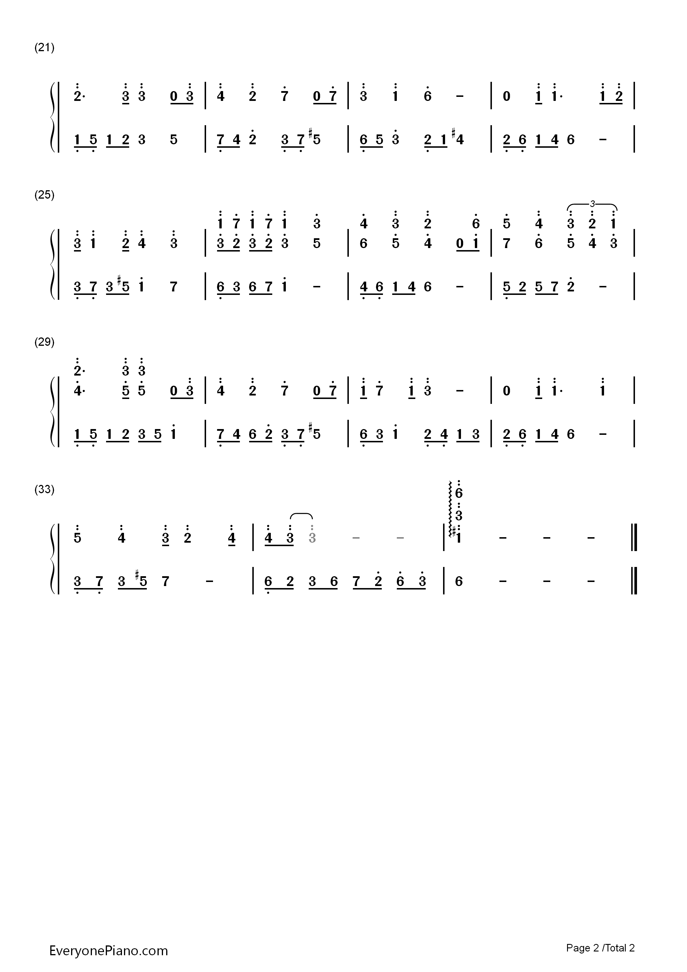 3seconds钢琴简谱_no3b演唱