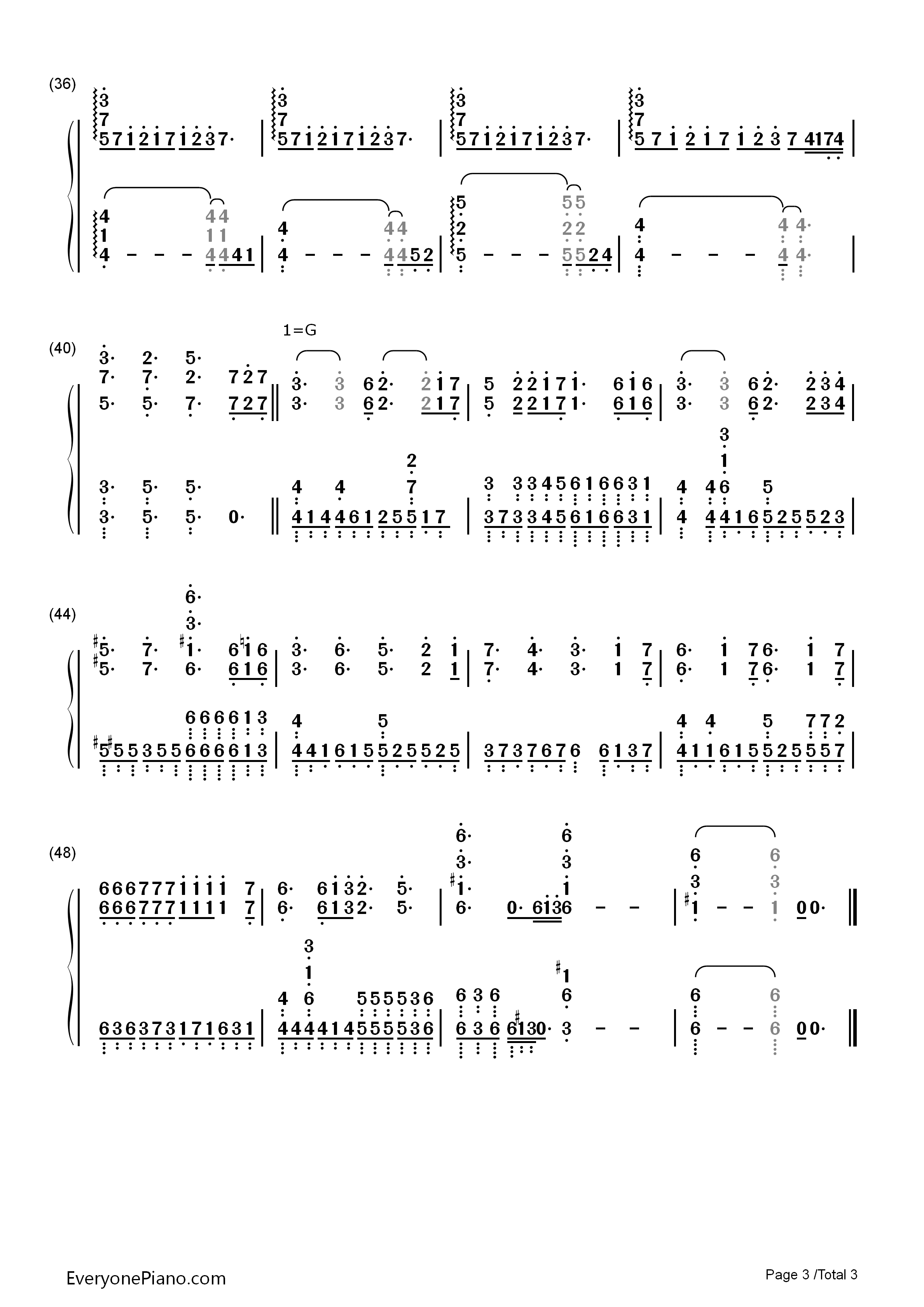 Last_Stardust钢琴简谱_Aimer演唱