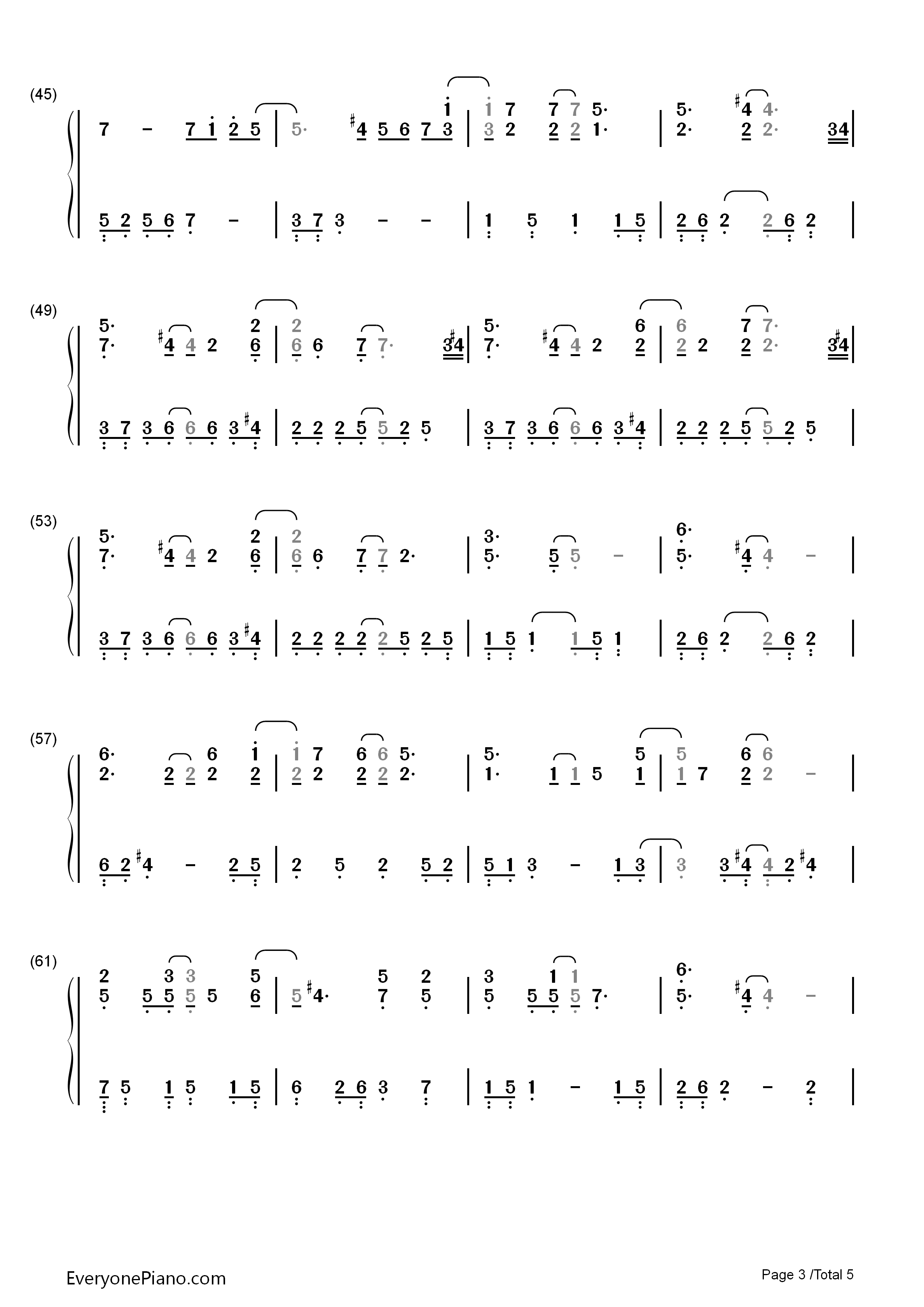 Hand_In_Hand钢琴简谱_Steve_Haun演唱