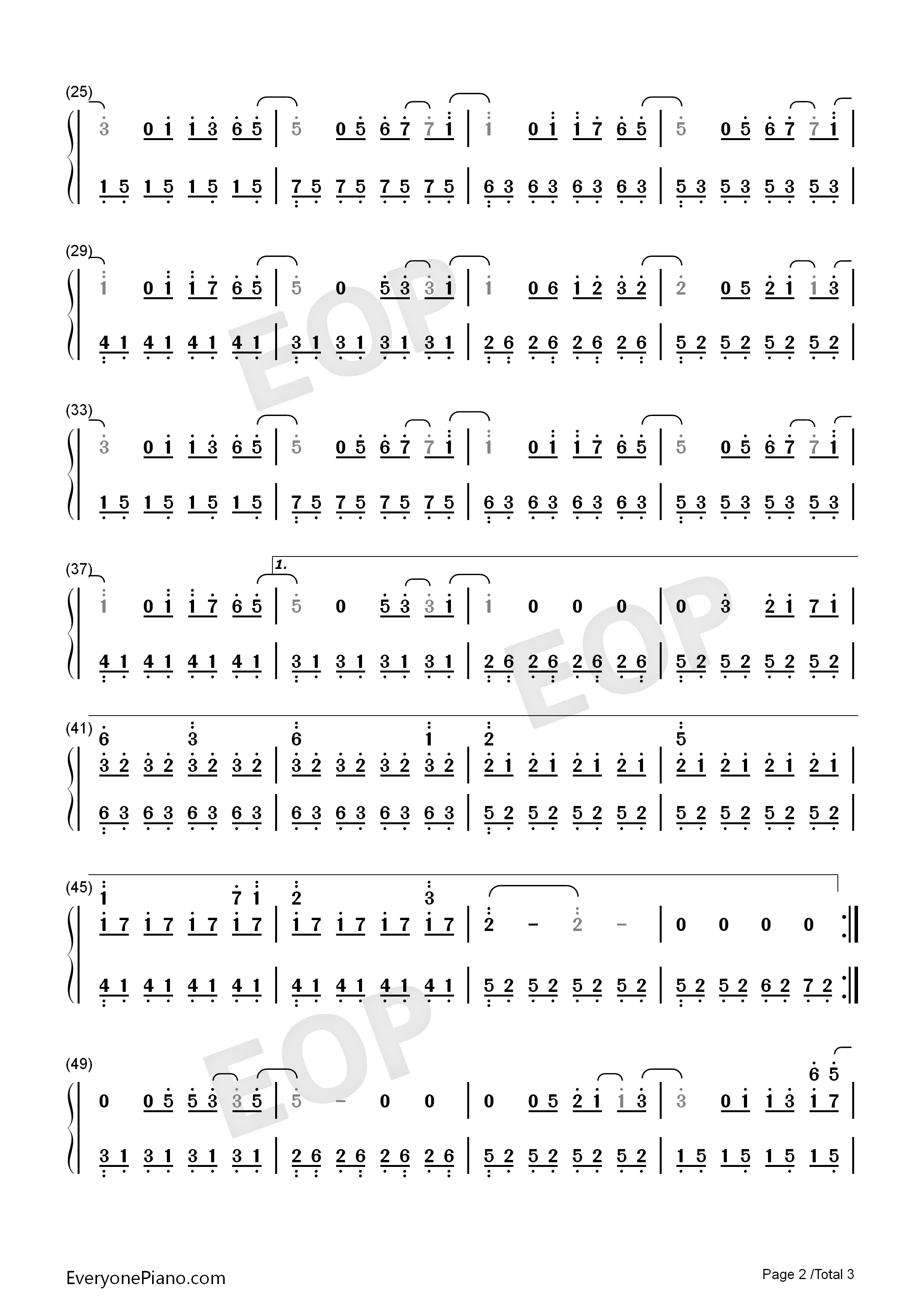 明天你好C调简单版钢琴简谱_牛奶咖啡演唱