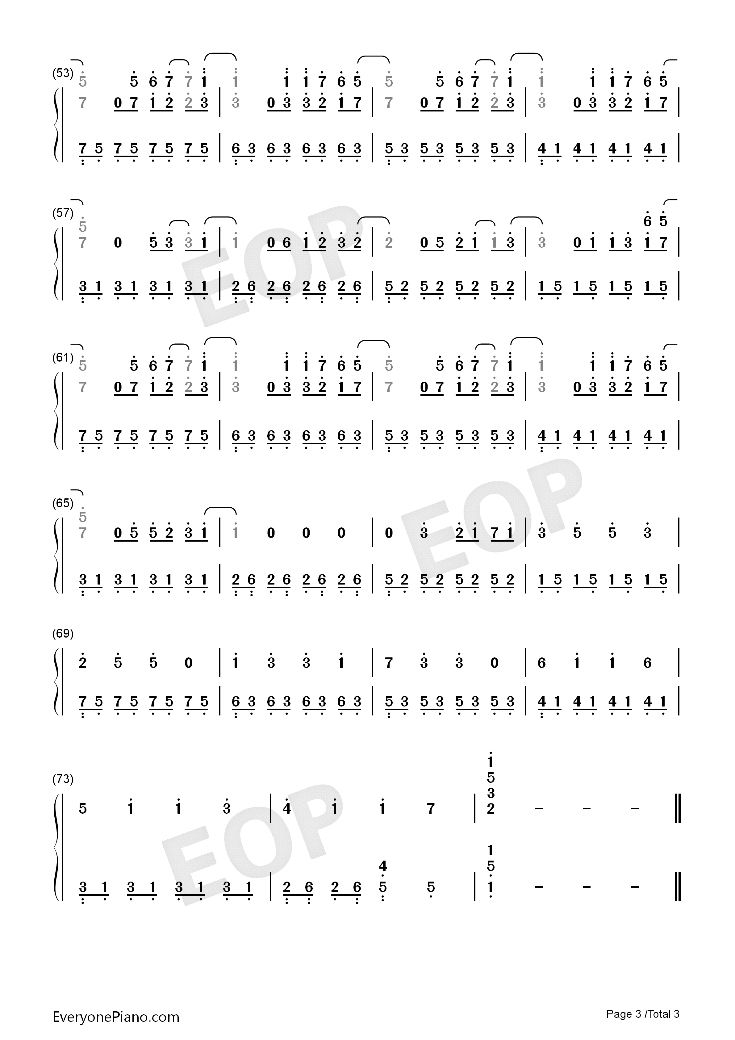 明天你好C调简单版钢琴简谱_牛奶咖啡演唱