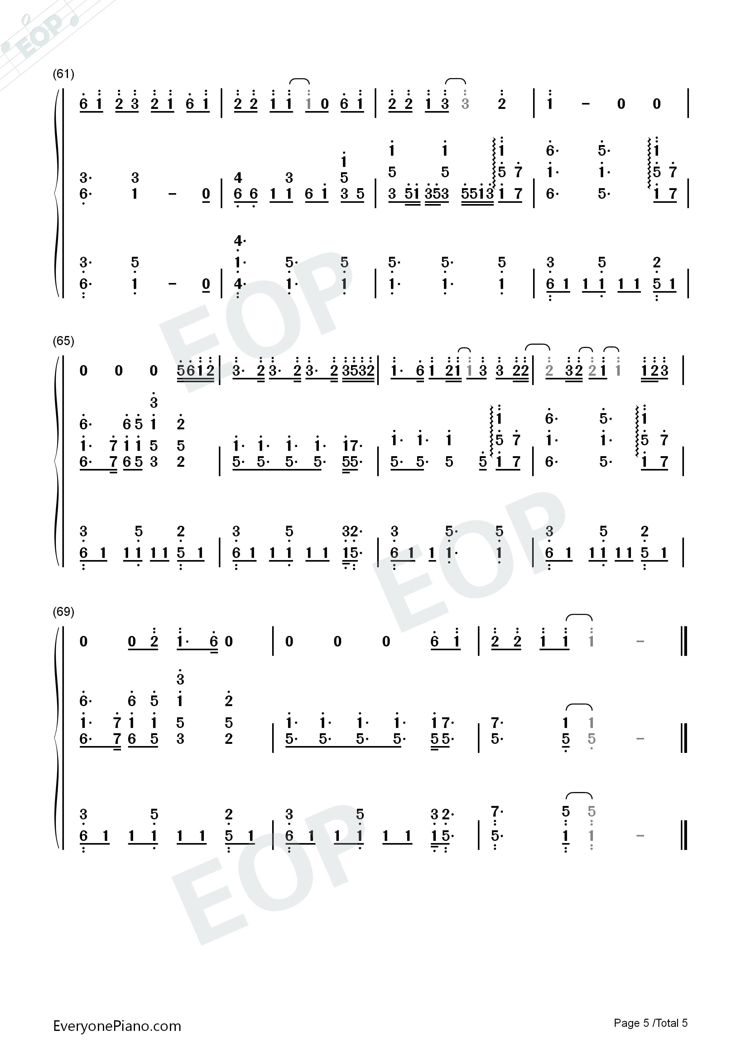 See_You_Again钢琴简谱_Wiz_Khalifa_Charlie_Puth演唱