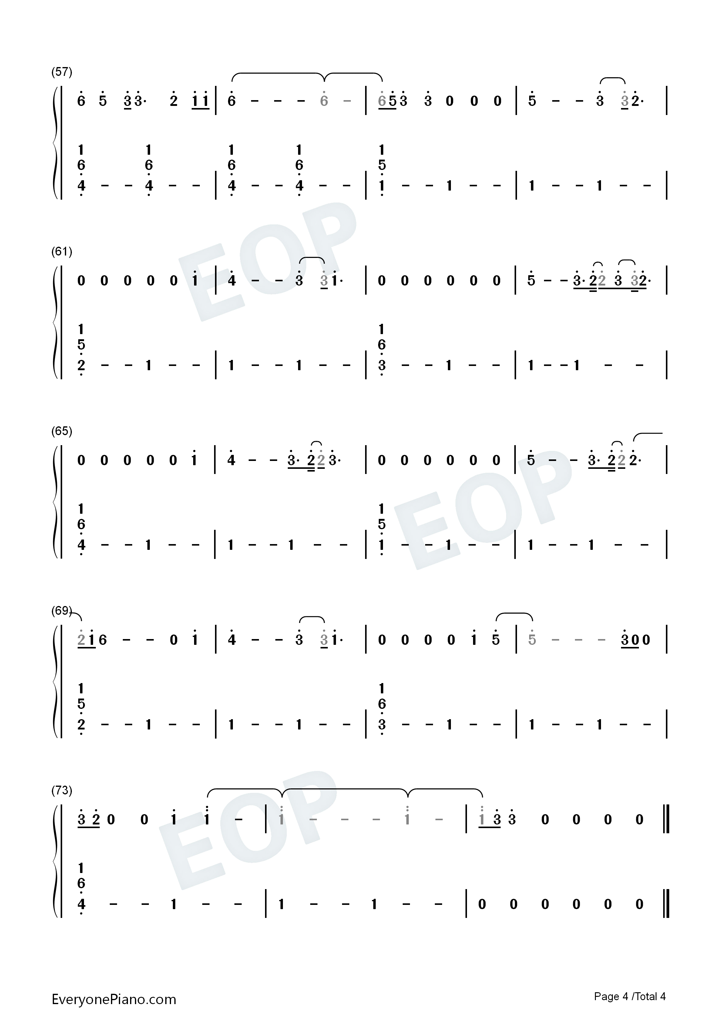 Fall_On_Me钢琴简谱_A_Great_Big_World_Christina_Aguilera演唱