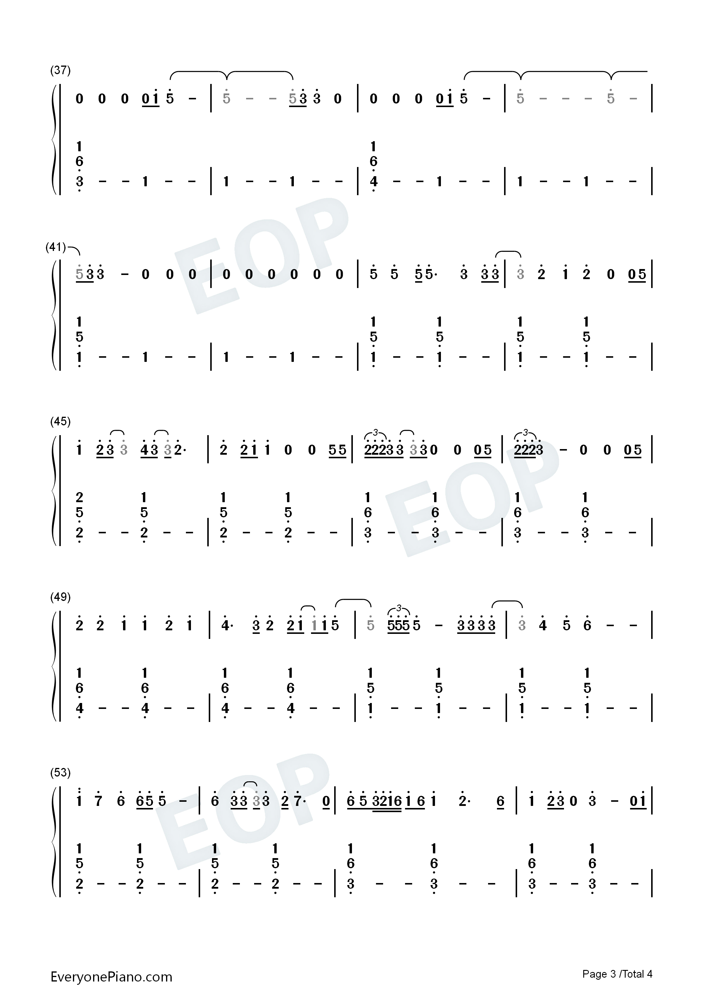 Fall_On_Me钢琴简谱_A_Great_Big_World_Christina_Aguilera演唱