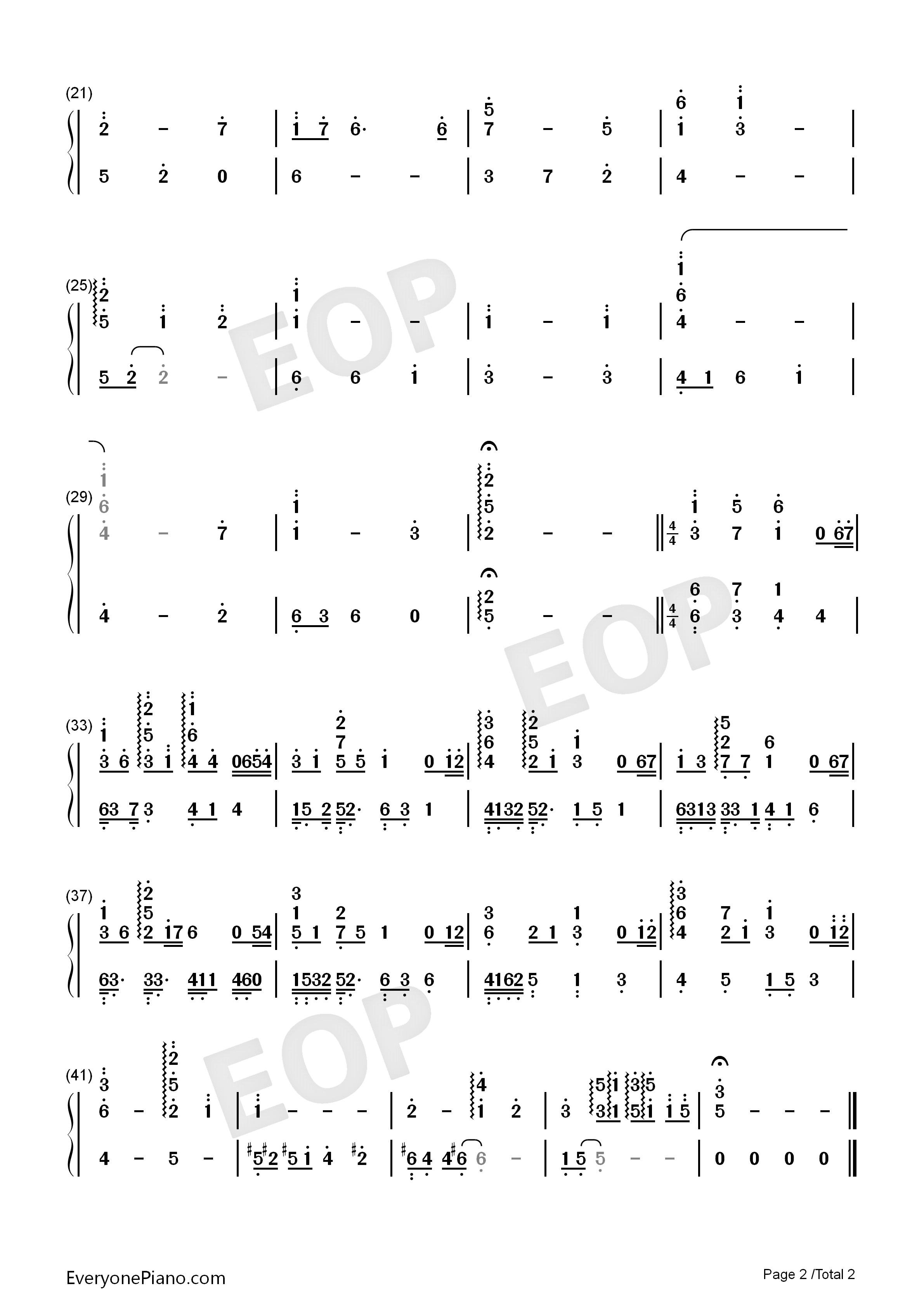 END_THEME钢琴简谱_天门演唱