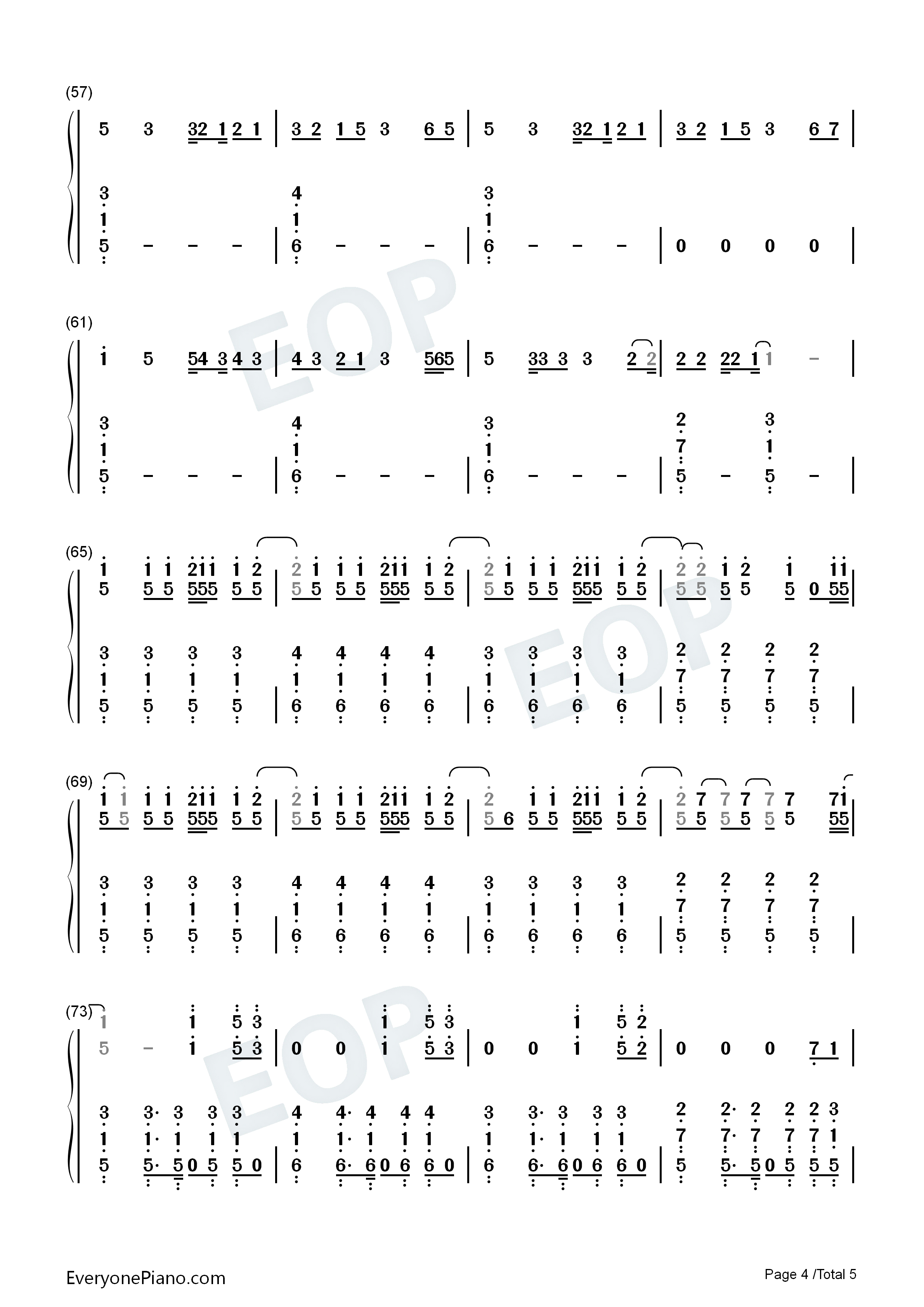 Good_Life钢琴简谱_OneRepublic演唱