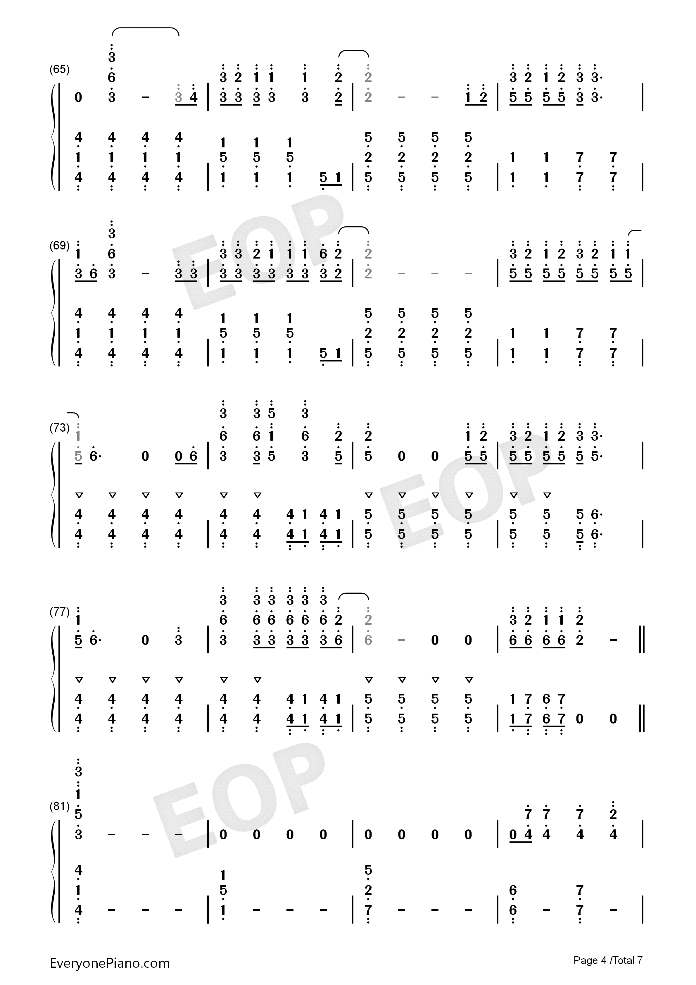 Misery_Business钢琴简谱_Paramore演唱