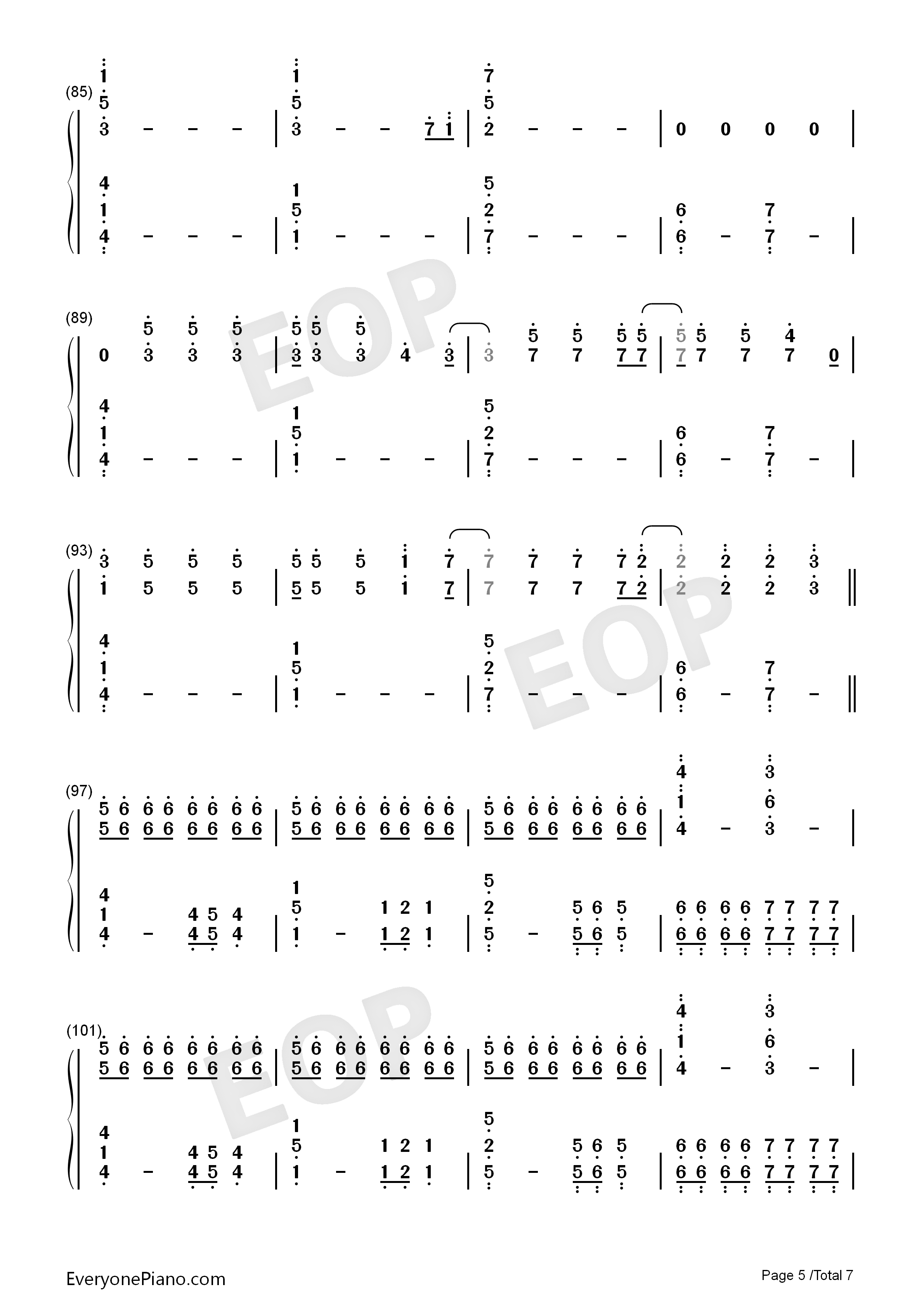 Misery_Business钢琴简谱_Paramore演唱