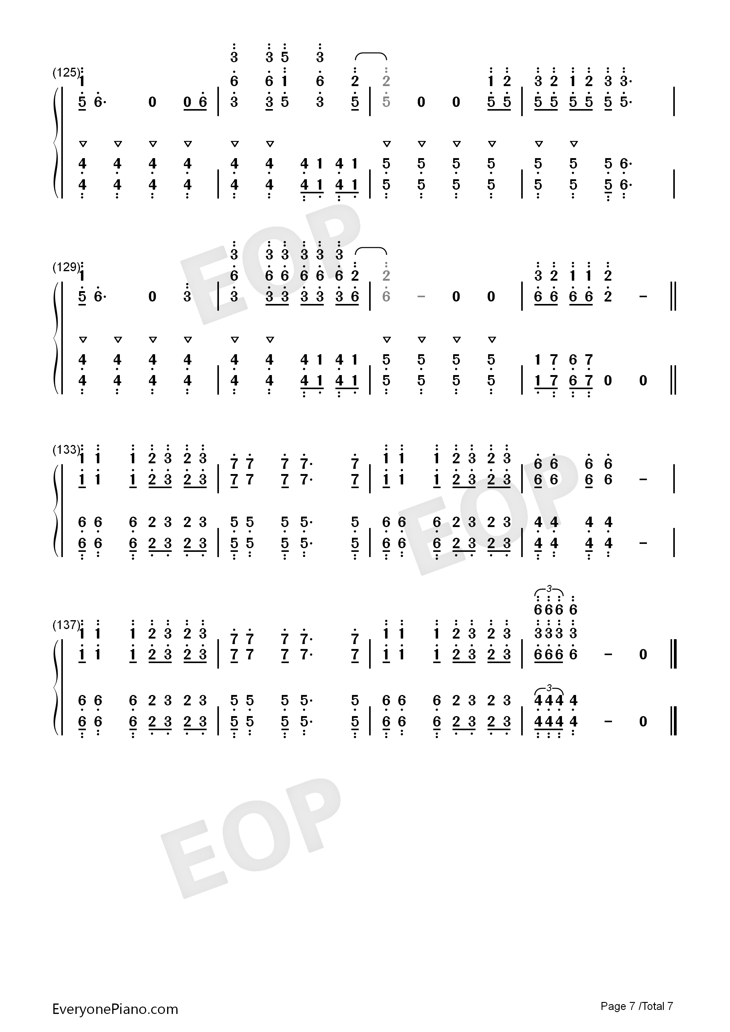 Misery_Business钢琴简谱_Paramore演唱