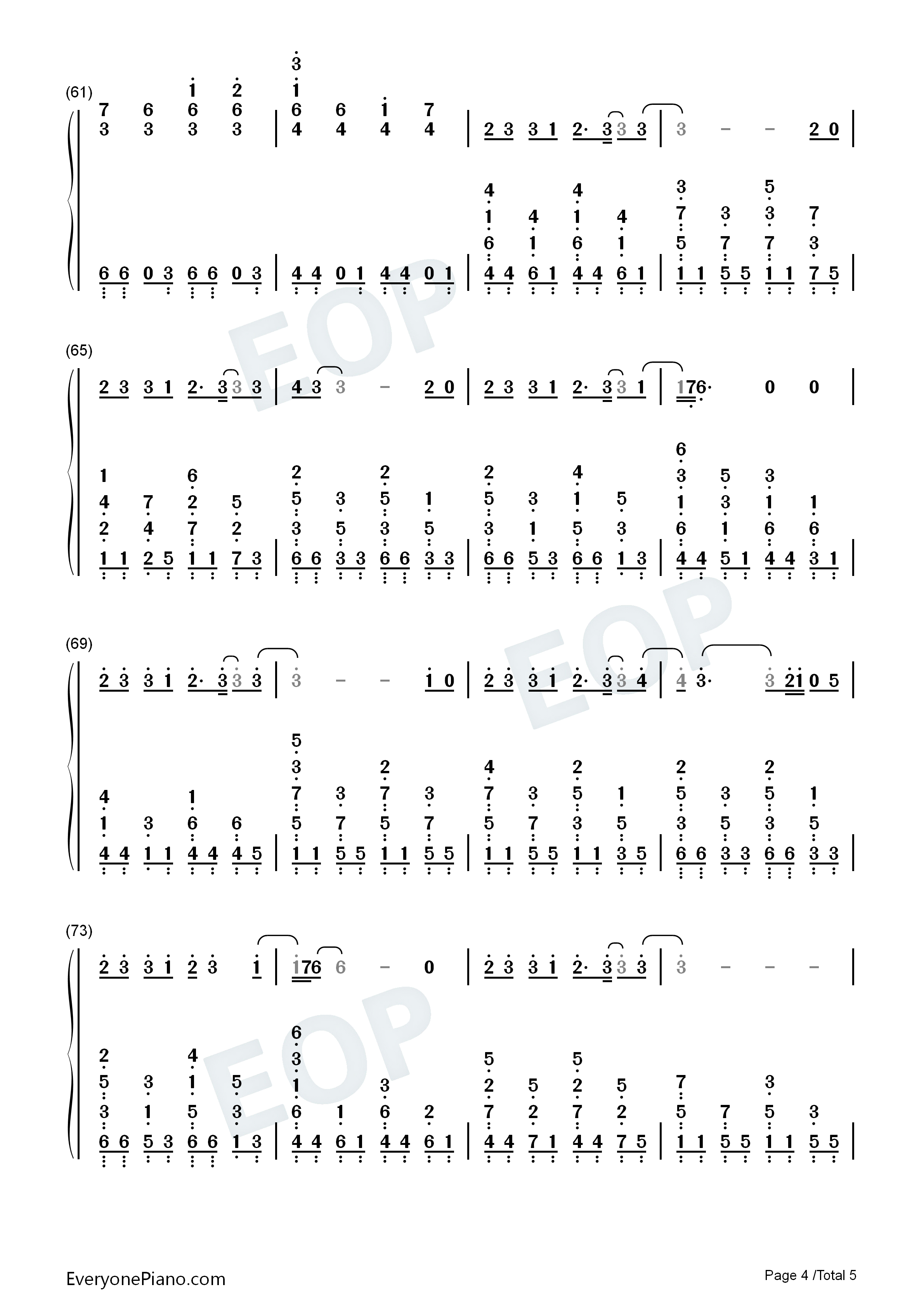 Only_Love_Can_Hurt_Like_This钢琴简谱_Paloma_Faith演唱