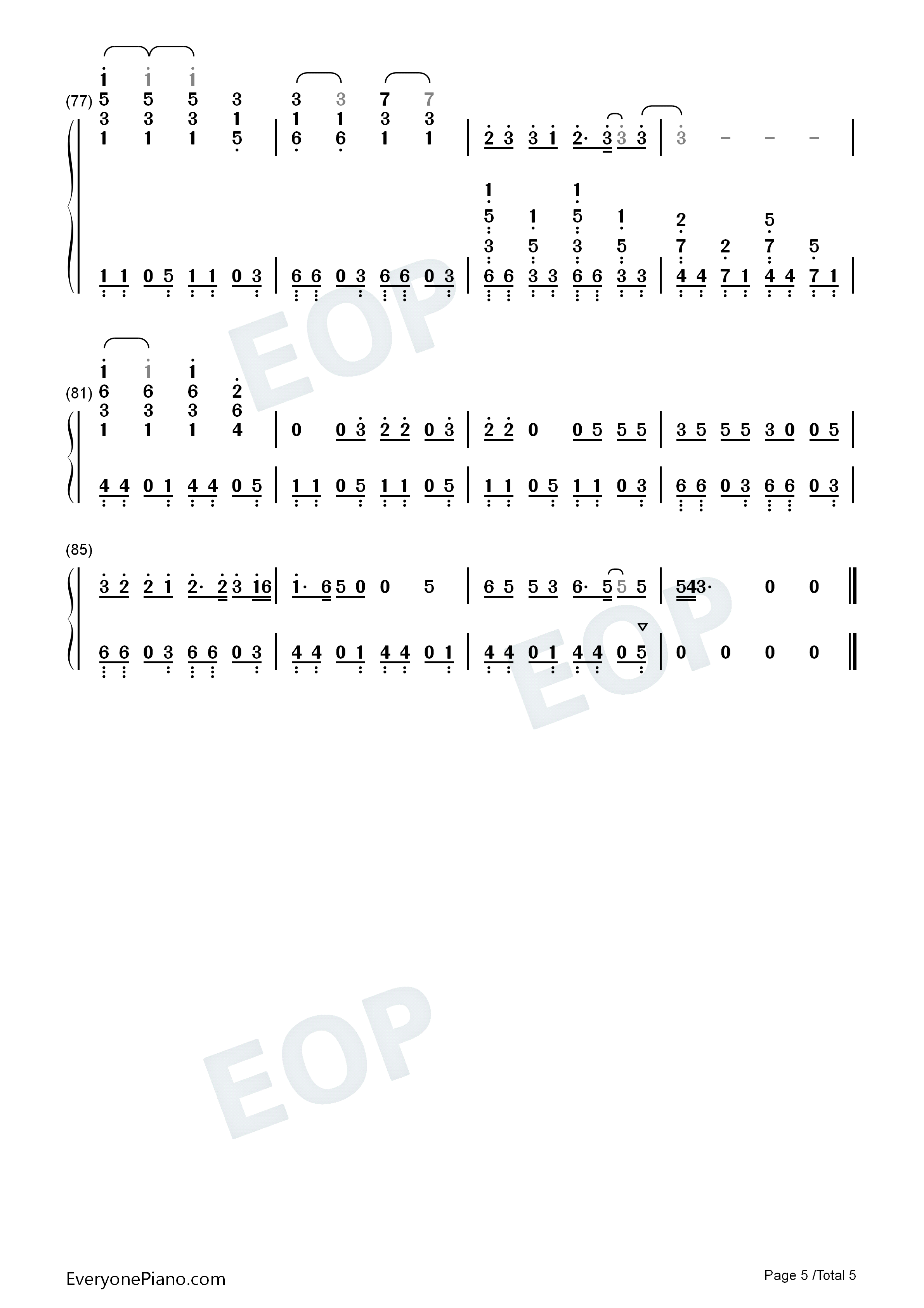 Only_Love_Can_Hurt_Like_This钢琴简谱_Paloma_Faith演唱