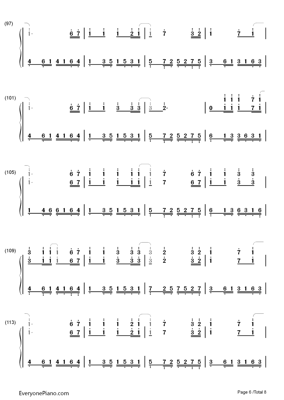 城市猎人片尾曲Suddenly钢琴简谱_金宝京演唱