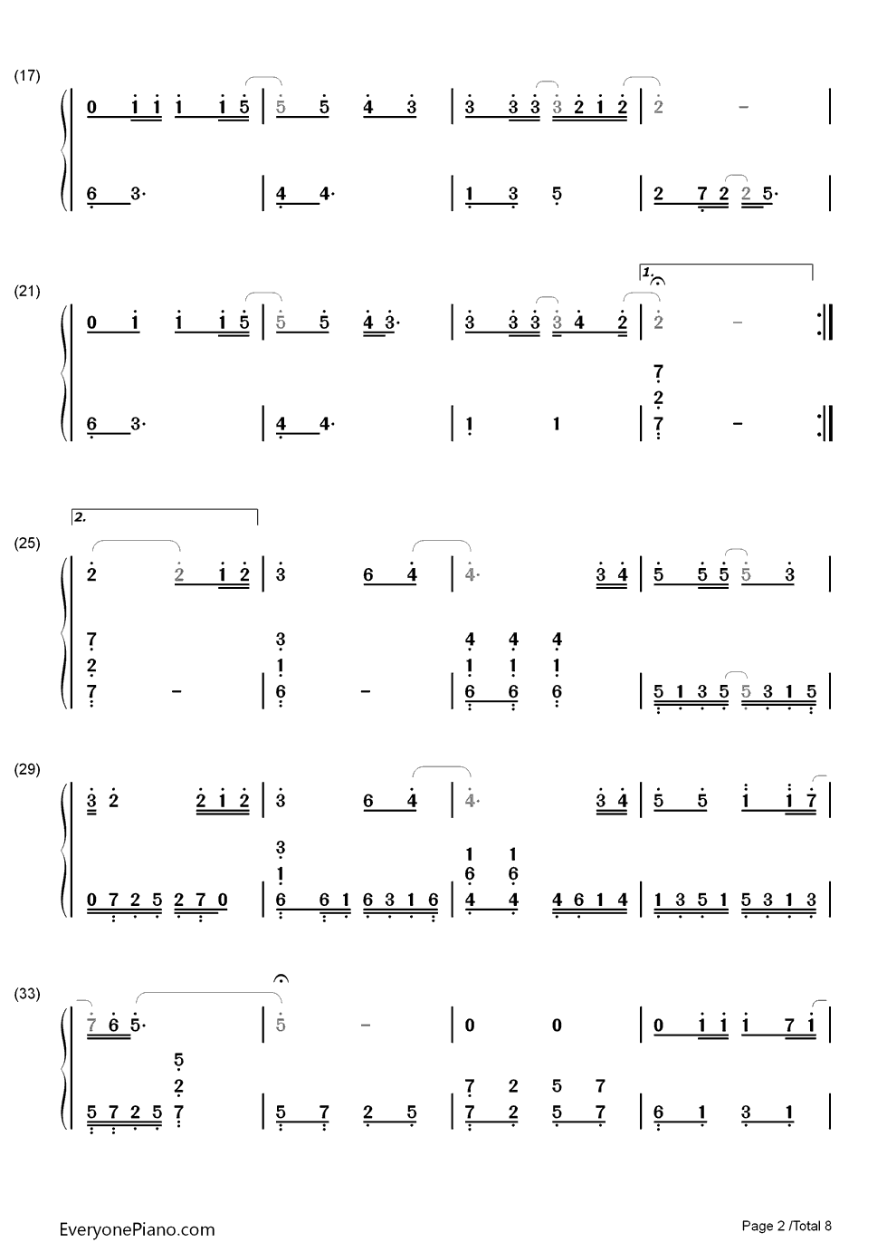 城市猎人片尾曲Suddenly钢琴简谱_金宝京演唱