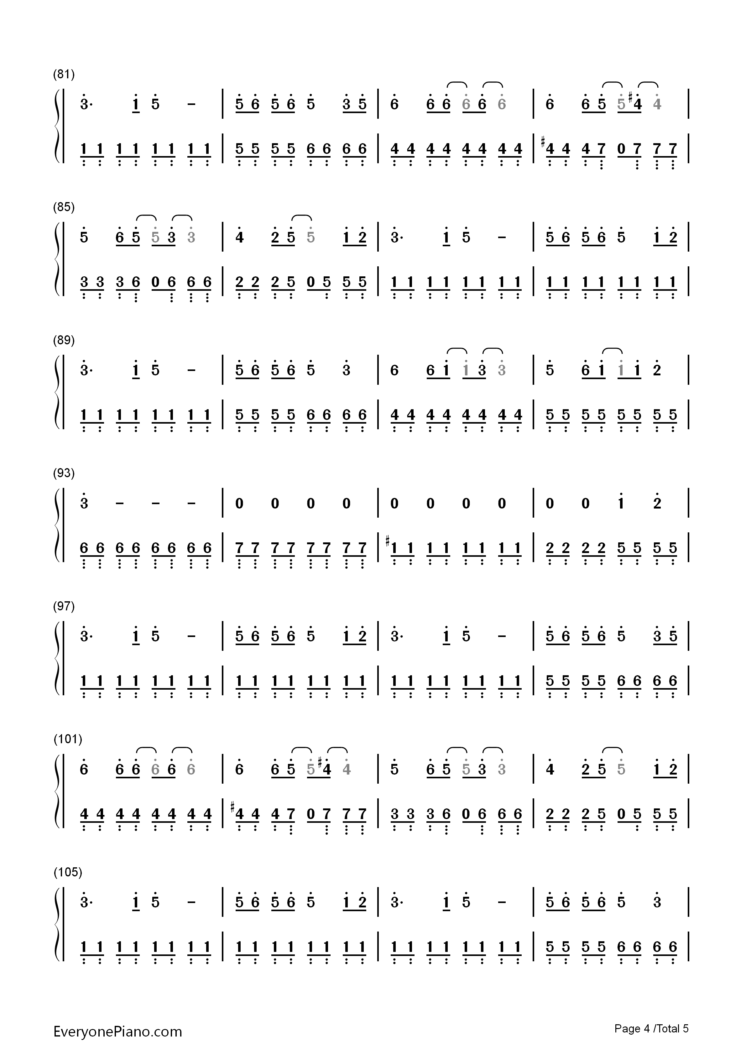 思い出がいっぱい钢琴简谱_CoCo演唱