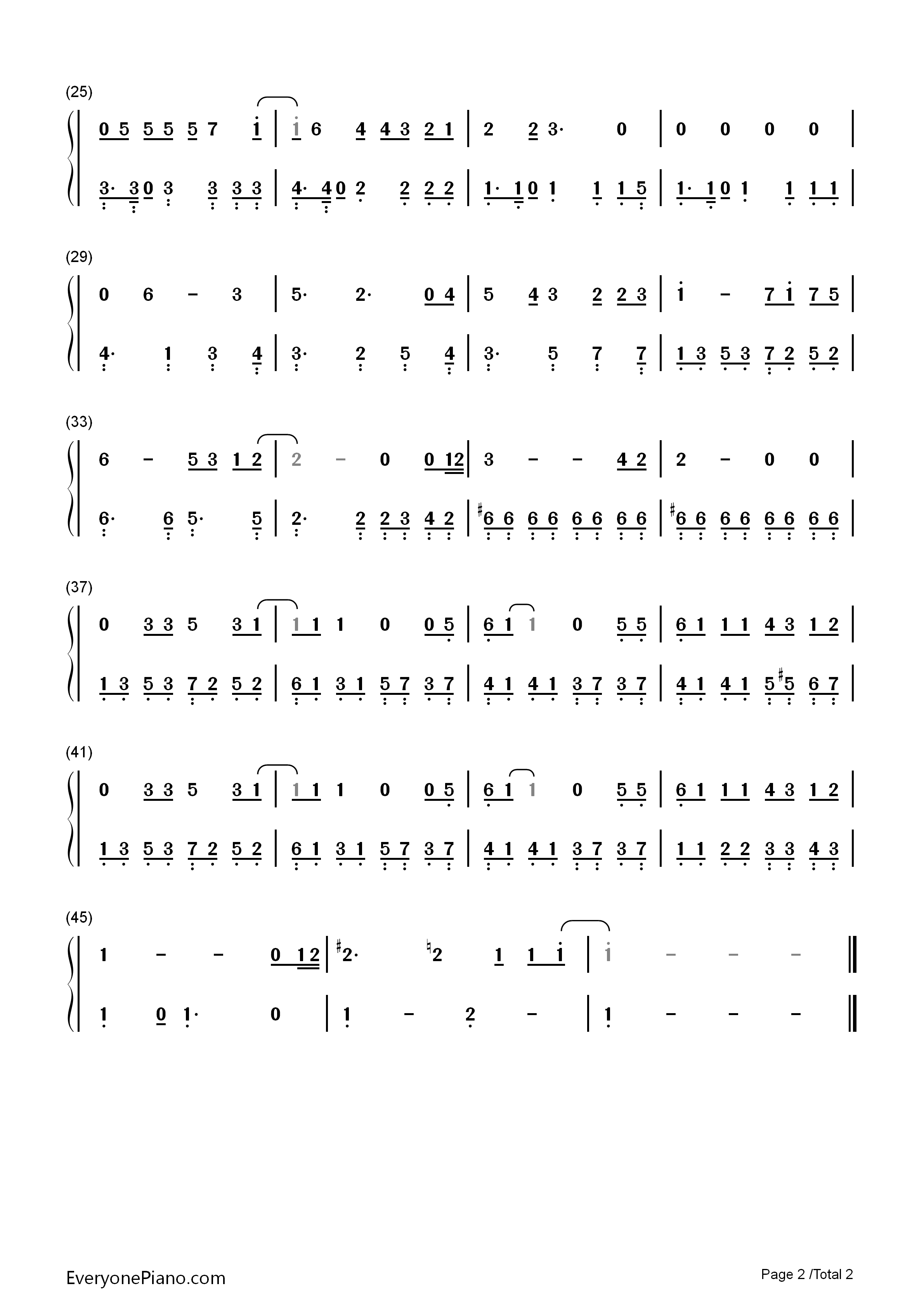 プレゼント钢琴简谱_东京少年演唱