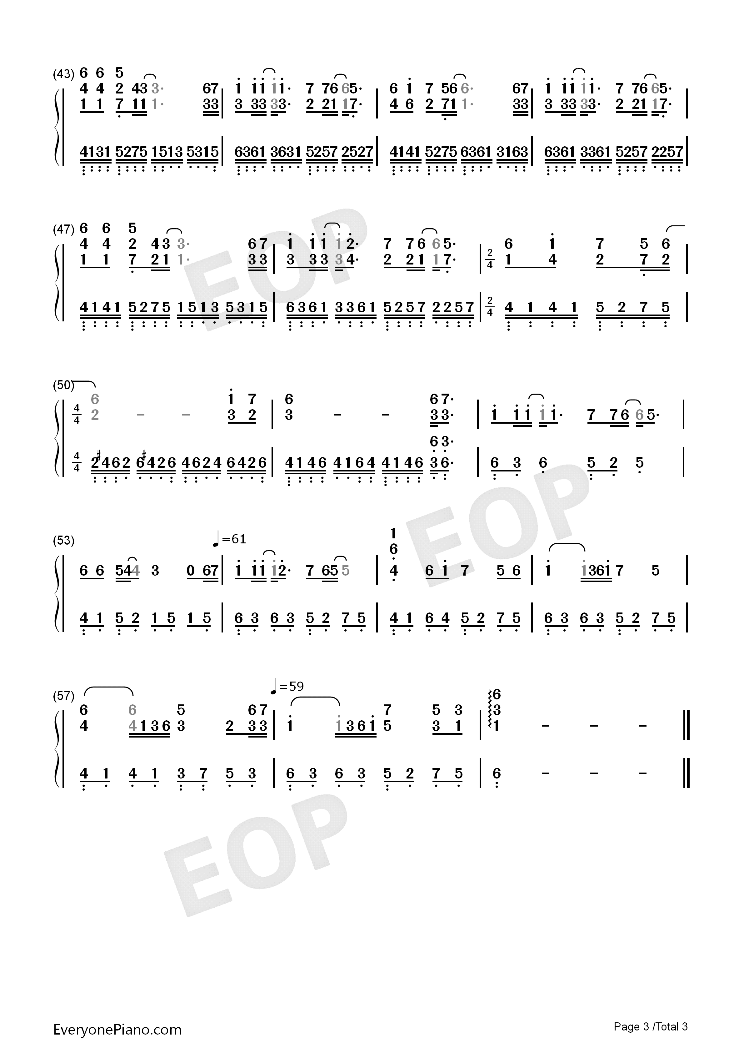 秋天不回来钢琴简谱_王强演唱