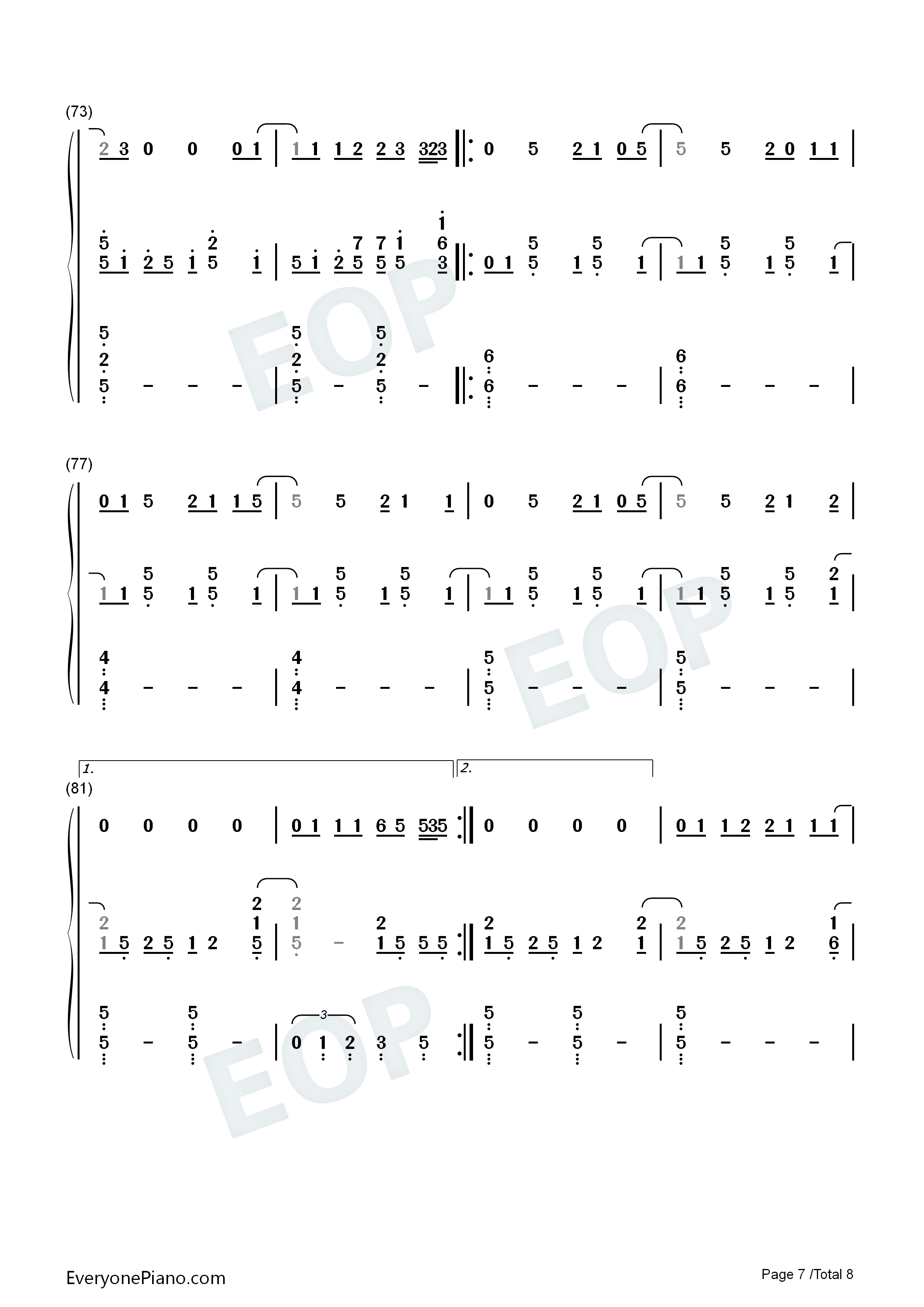 Bleeding_Love钢琴简谱_Leona_Lewis演唱