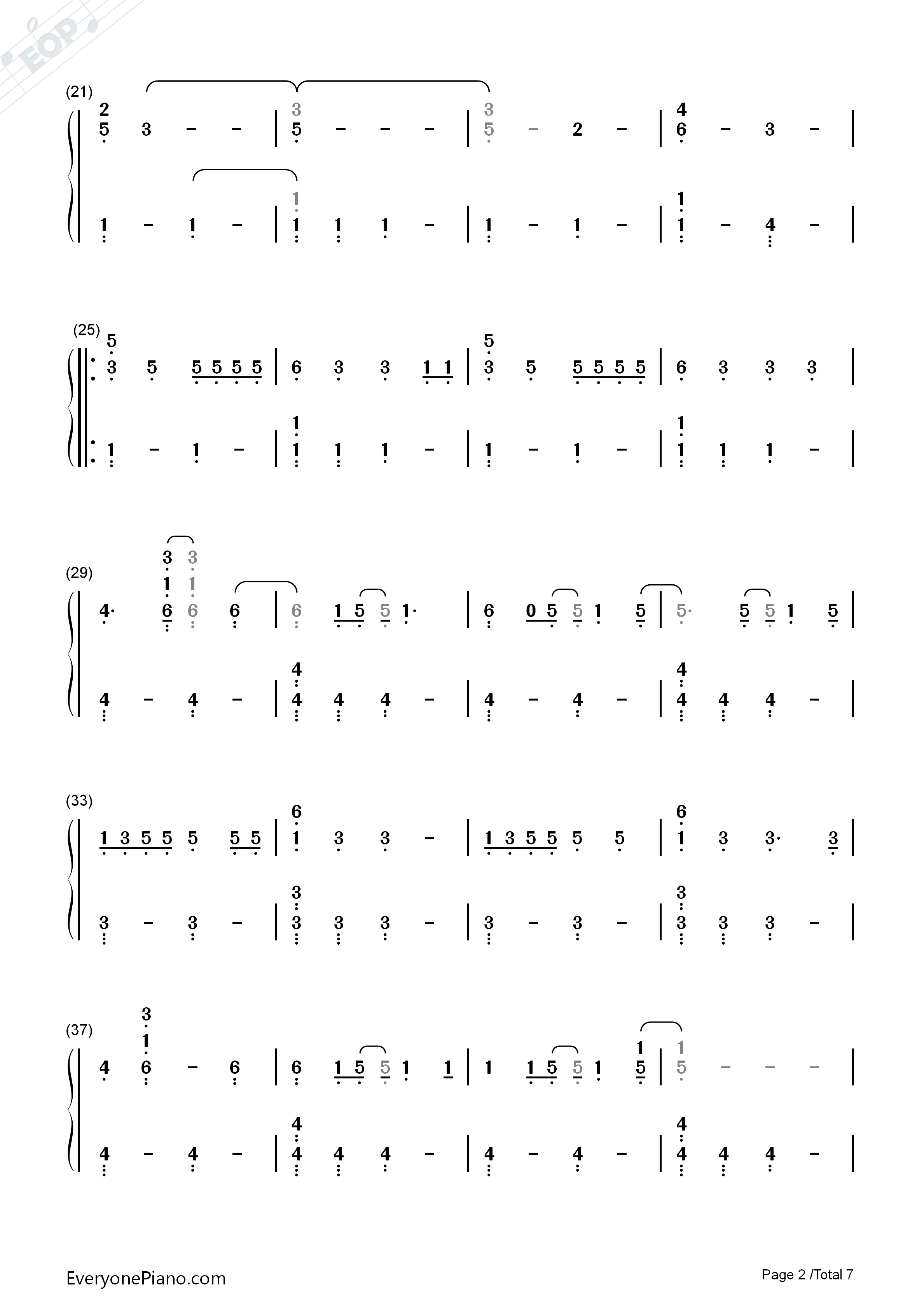 Begin_Again钢琴简谱_Taylor_Swift演唱