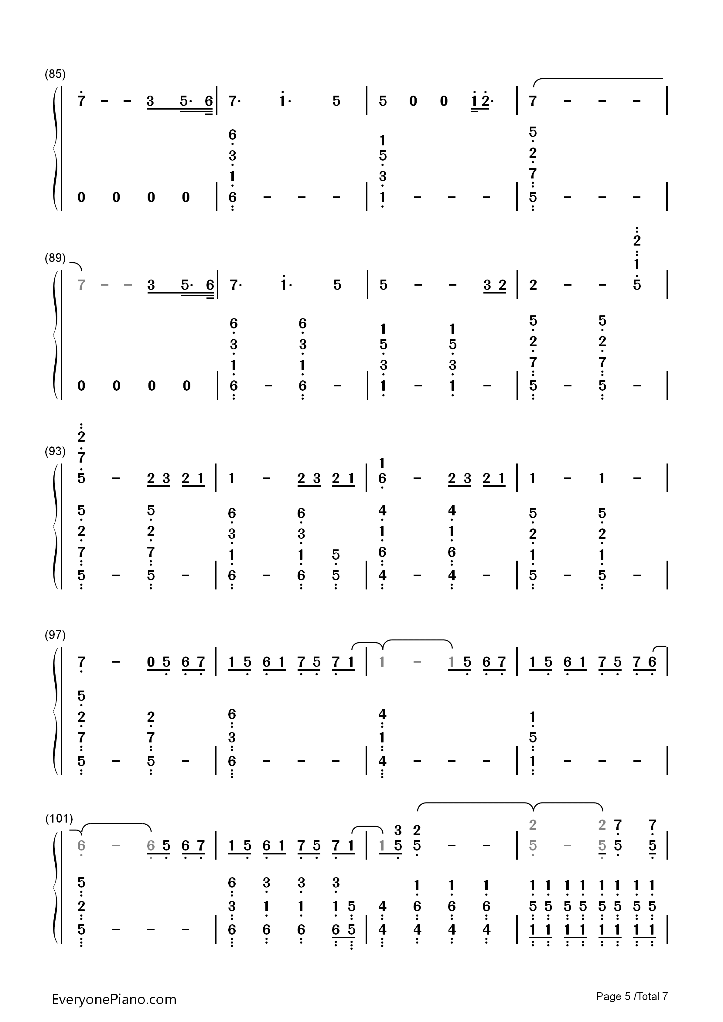 Young_Again钢琴简谱_Hardwell演唱