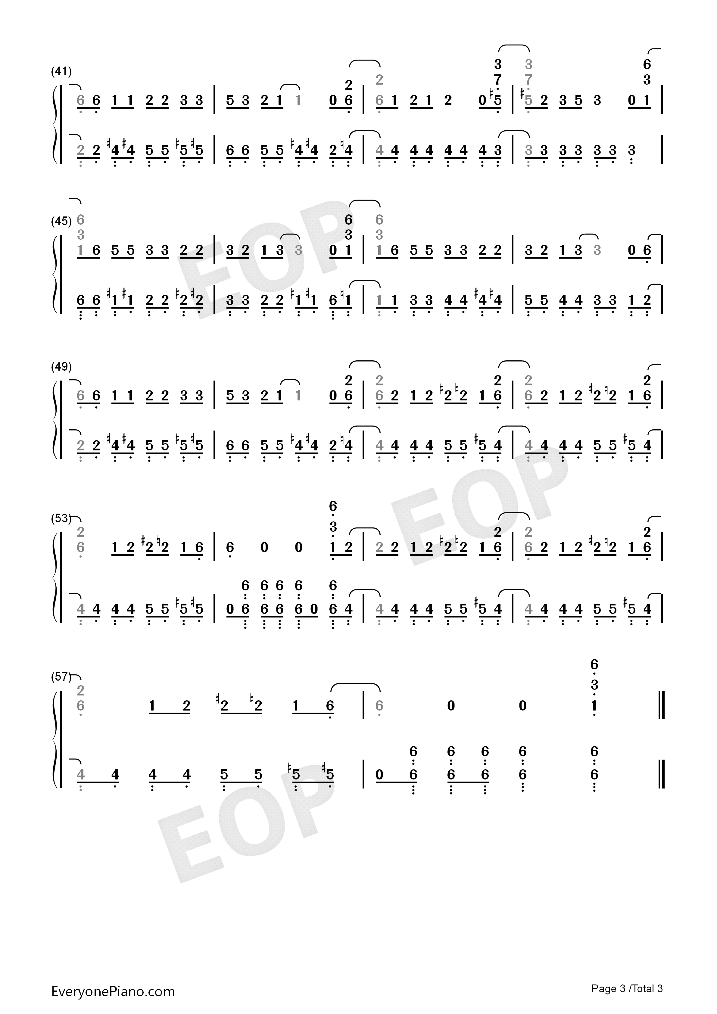 プレパレード钢琴简谱_钉宫理恵&堀江由衣&喜多村英梨演唱