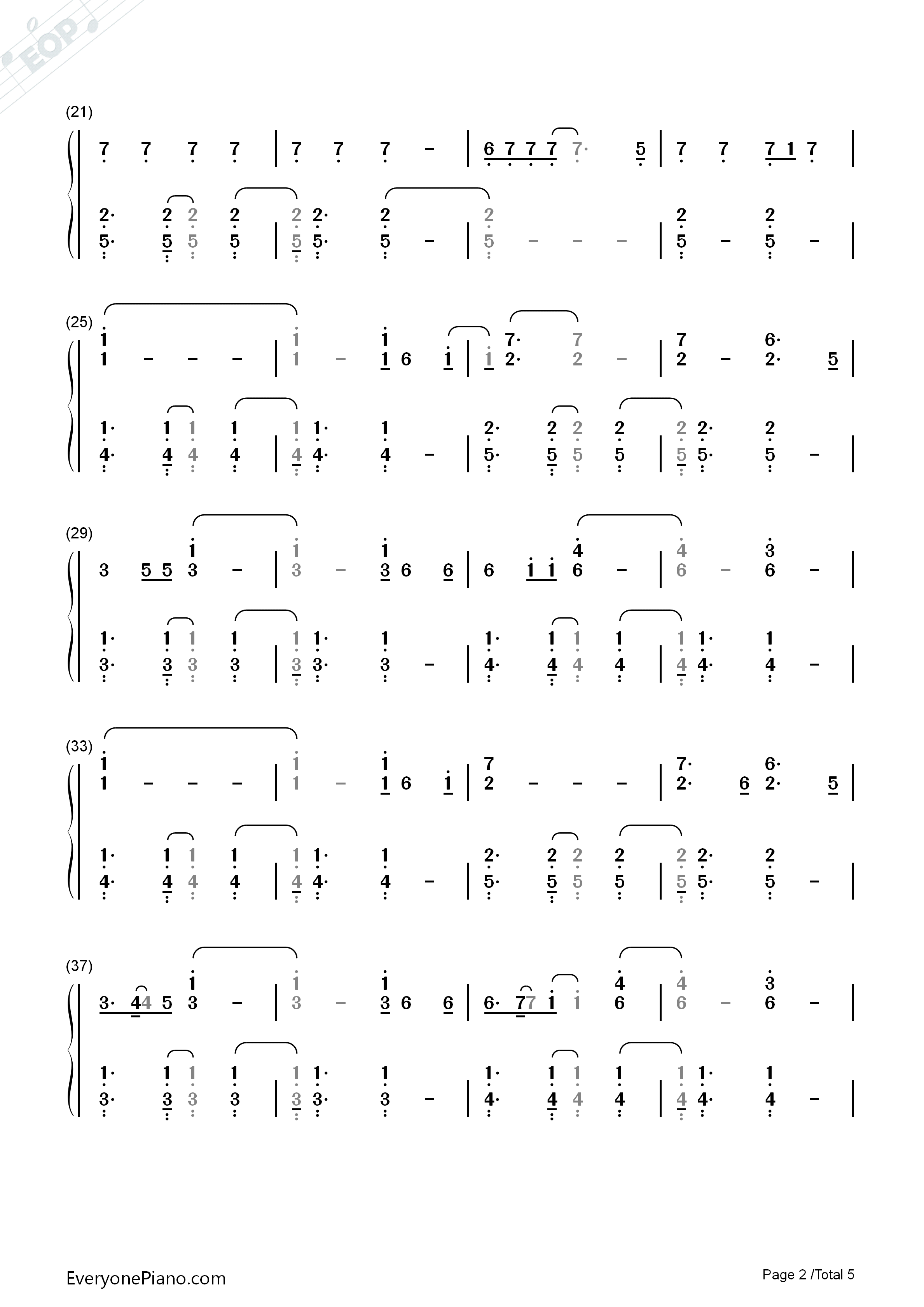 Chandelier钢琴简谱_Sia演唱