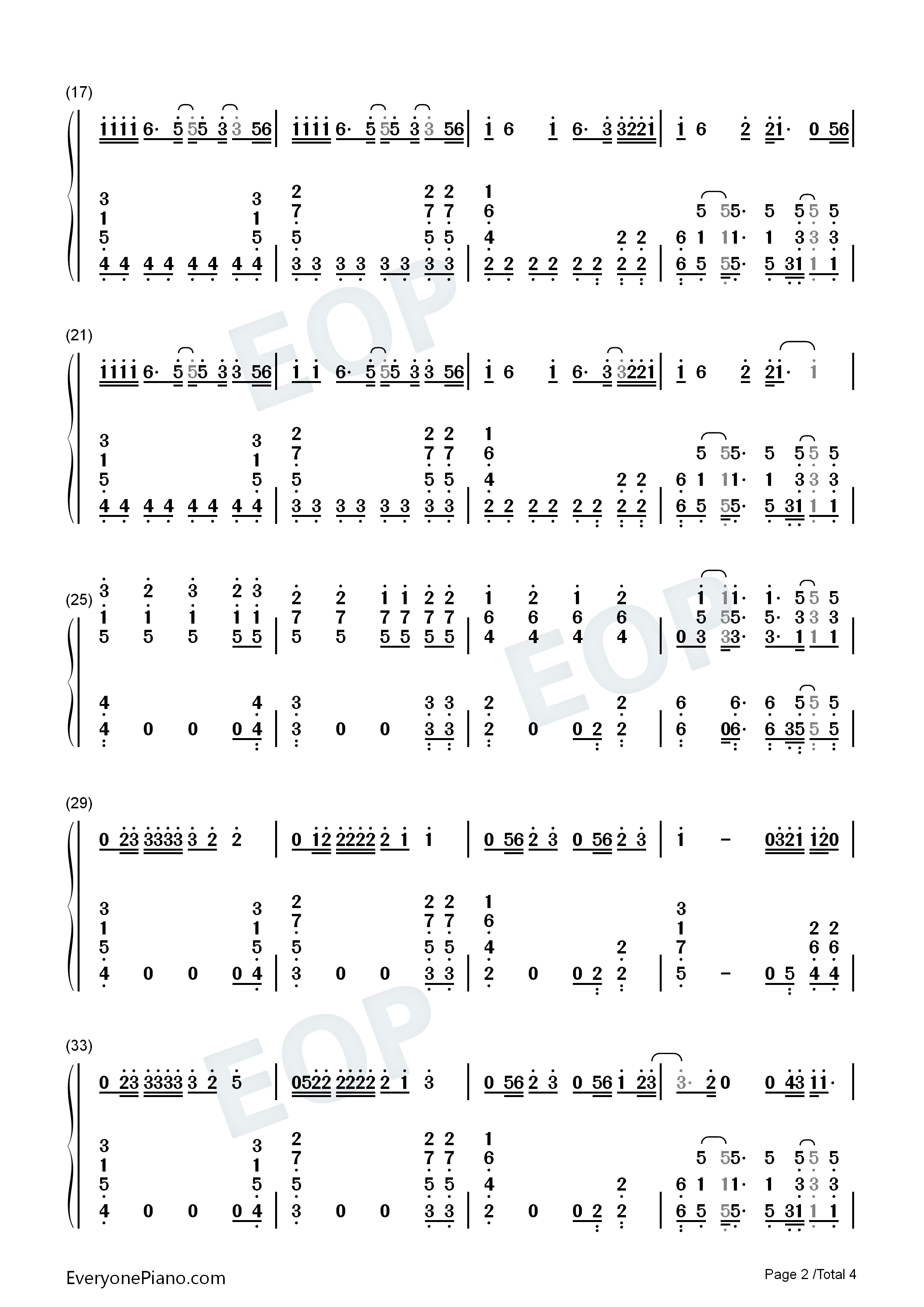 XOXO钢琴简谱_EXO演唱