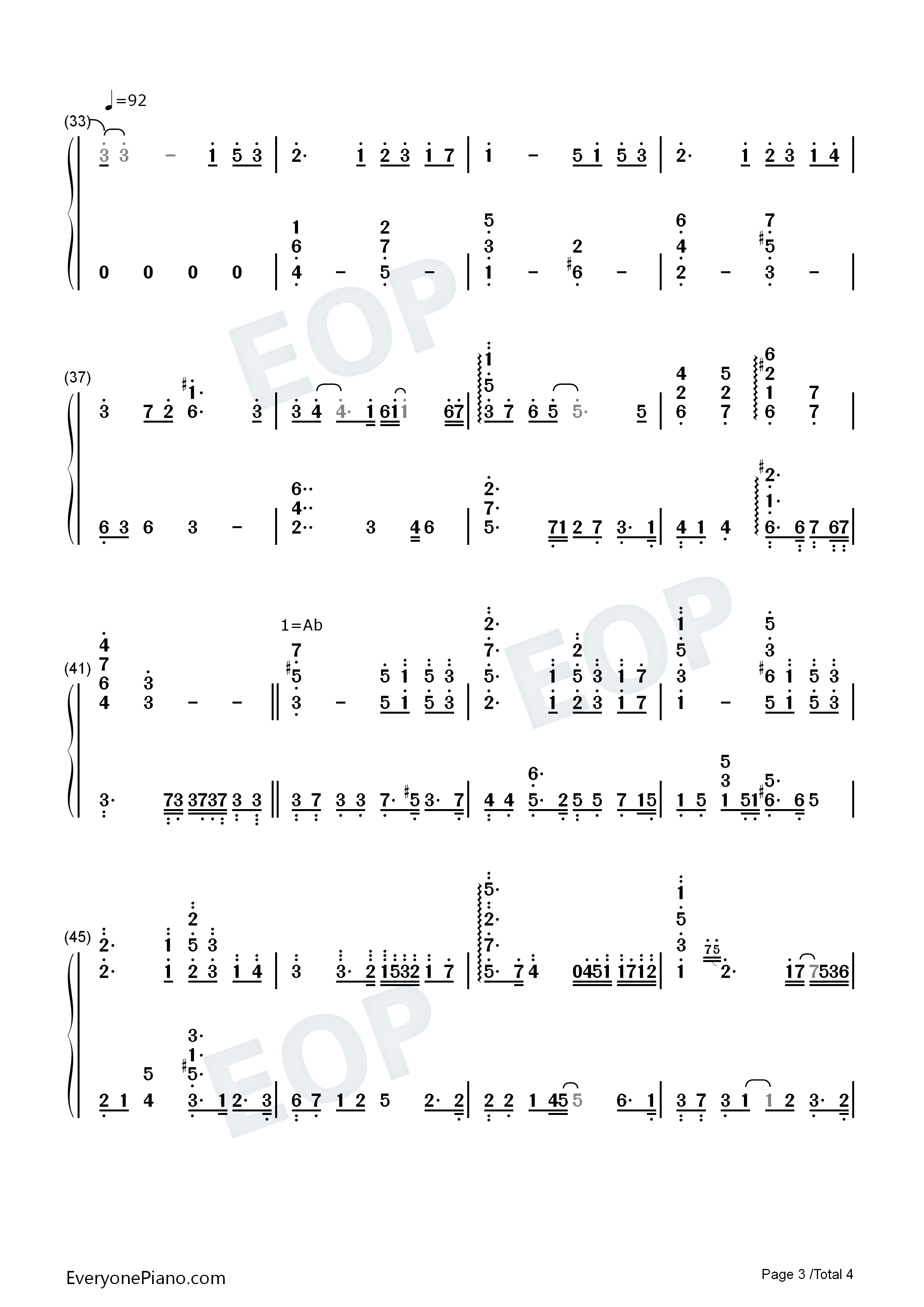 I_will钢琴简谱_Chelsy演唱