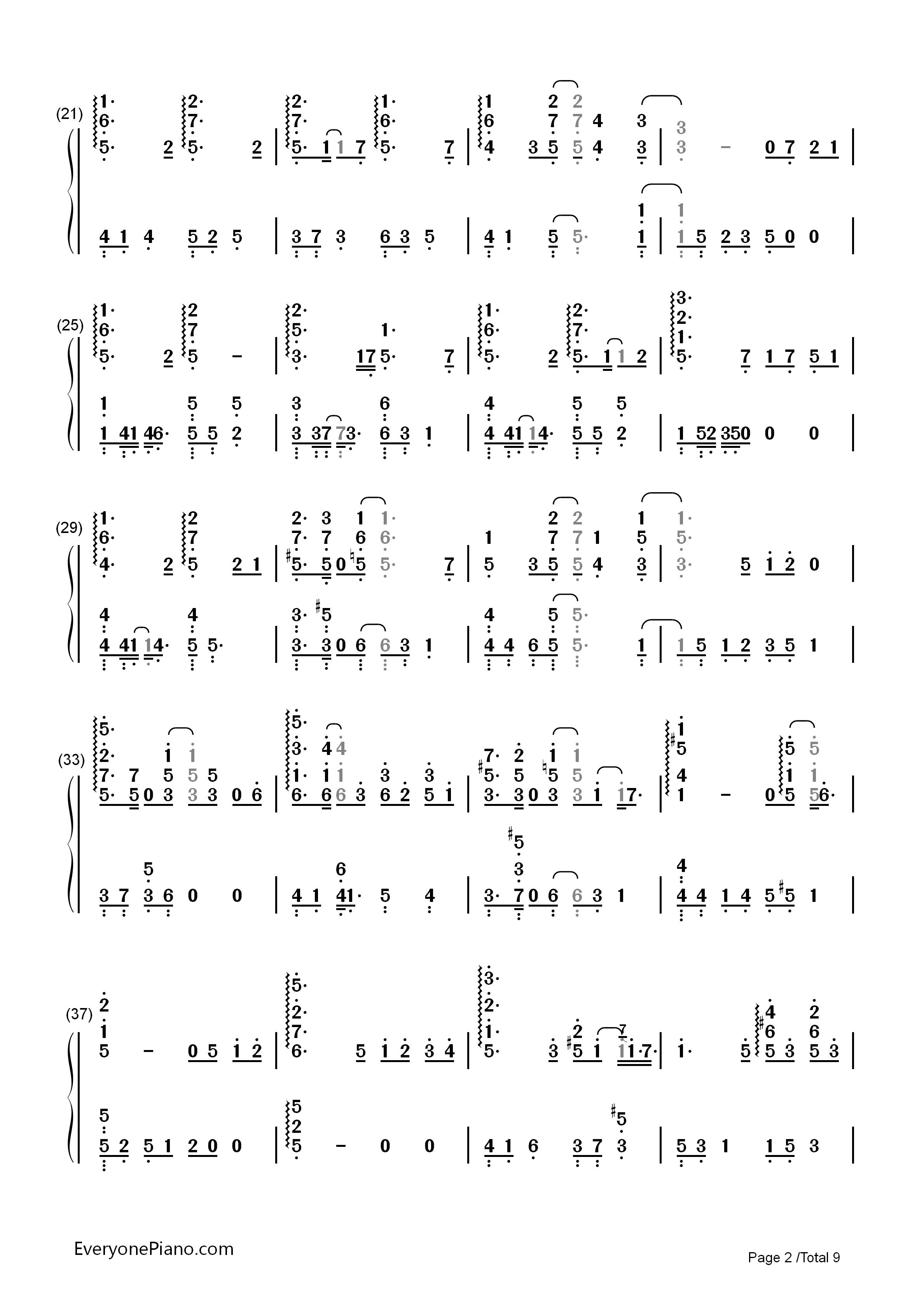 Pianissimo钢琴简谱_初音ミク演唱