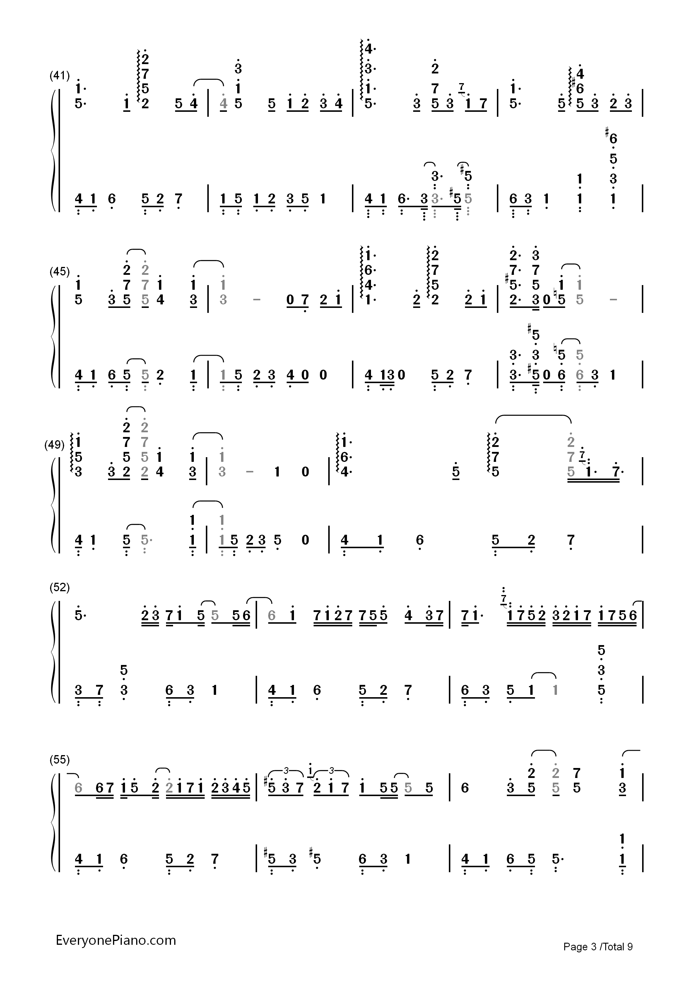 Pianissimo钢琴简谱_初音ミク演唱