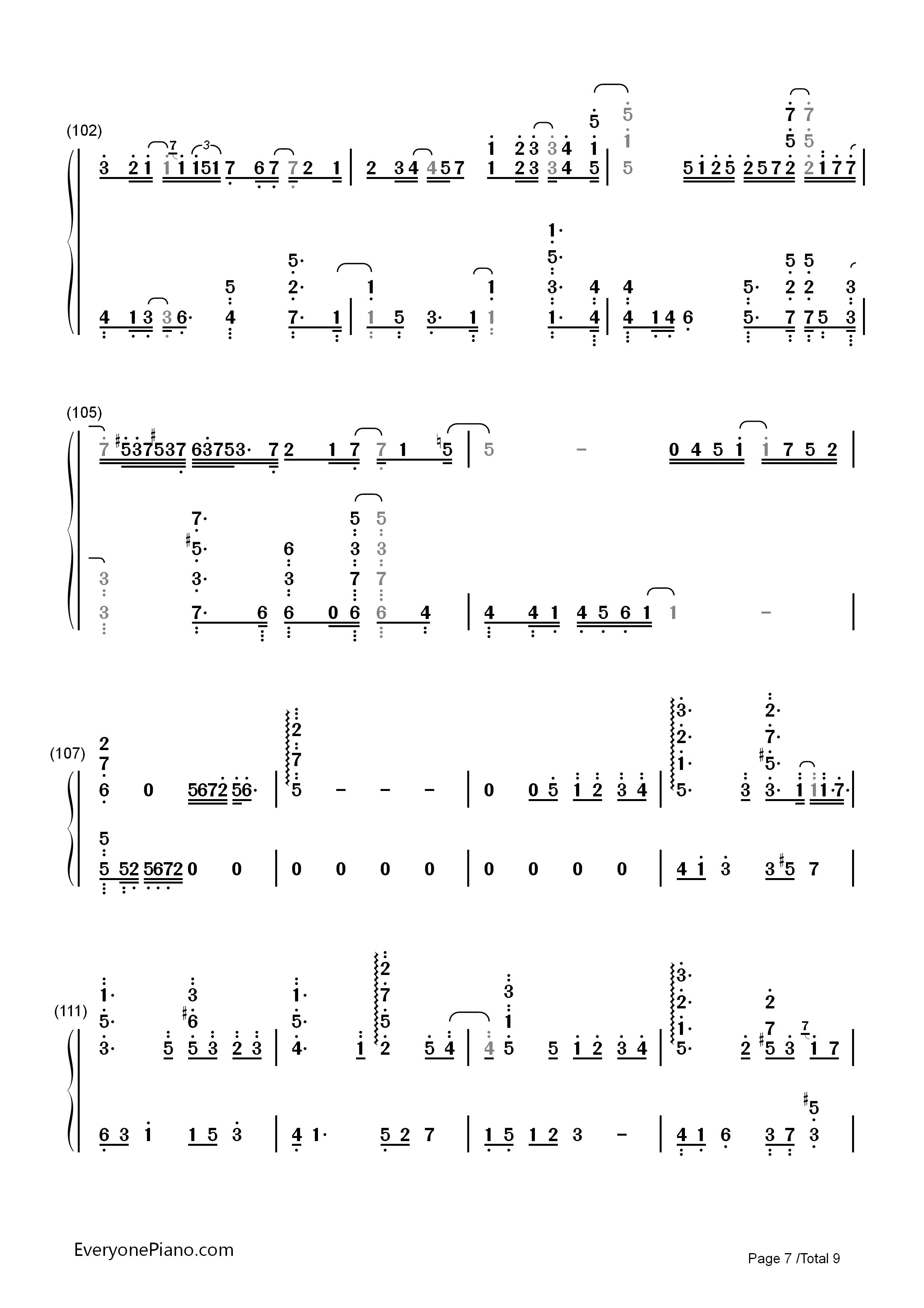 Pianissimo钢琴简谱_初音ミク演唱