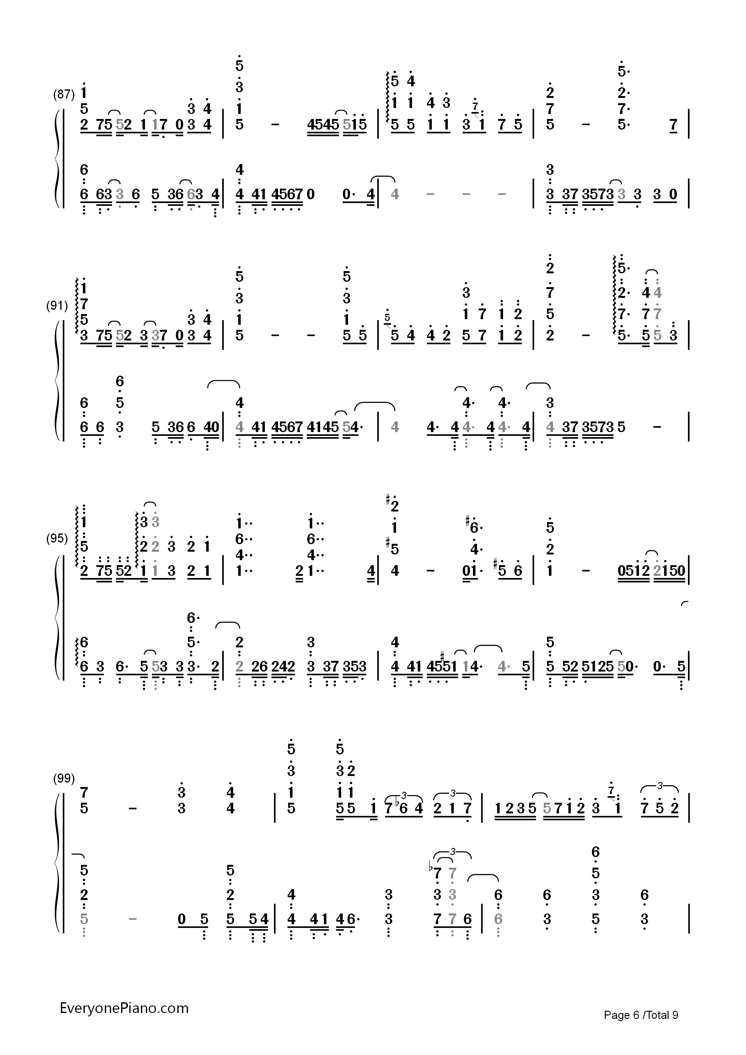 Pianissimo钢琴简谱_初音ミク演唱