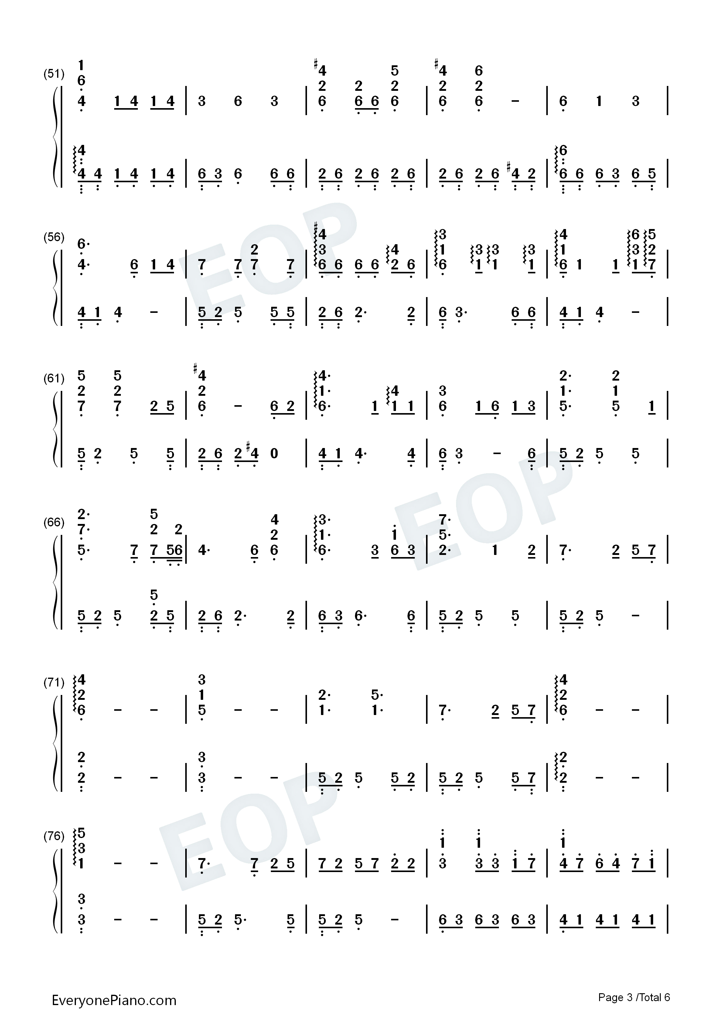 Fear_Not_This_Night钢琴简谱_吉克隽逸演唱