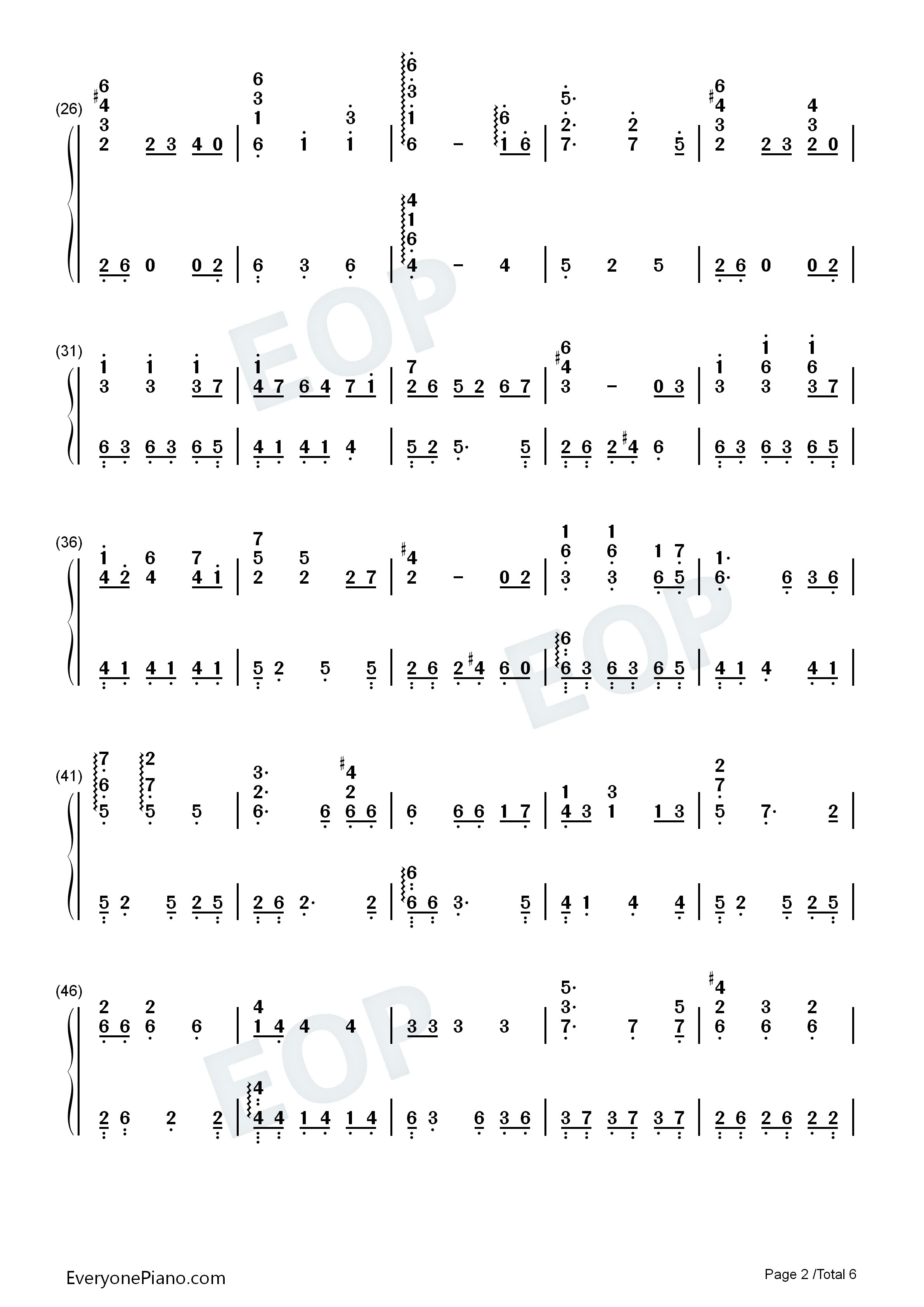 Fear_Not_This_Night钢琴简谱_吉克隽逸演唱