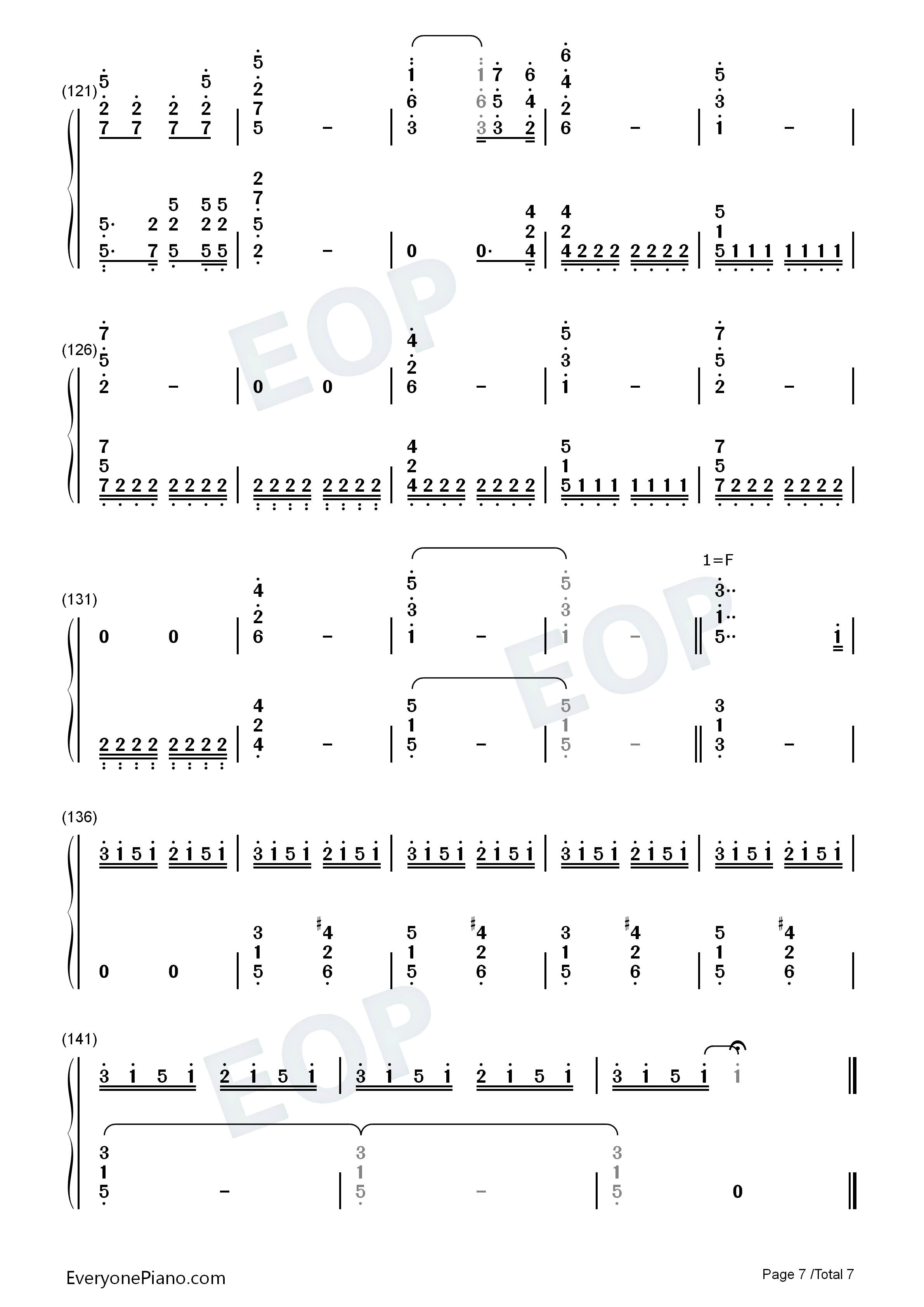 I_See_You钢琴简谱_Leona_Lewis演唱